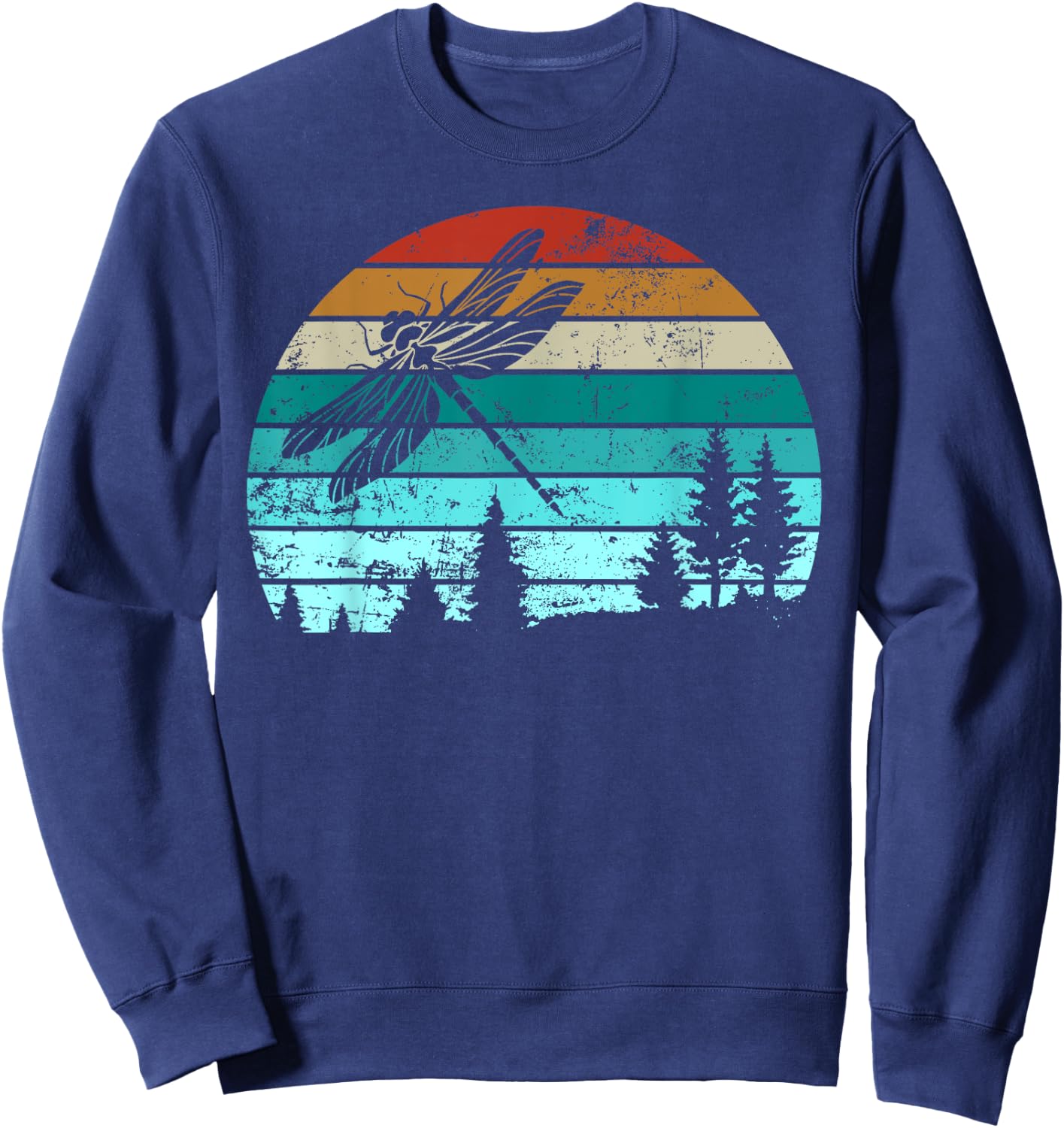 Cool Dragonfly Art Men Women Retro Nature Insect Entomology Sweatshirt - Sweatshirt | Navy