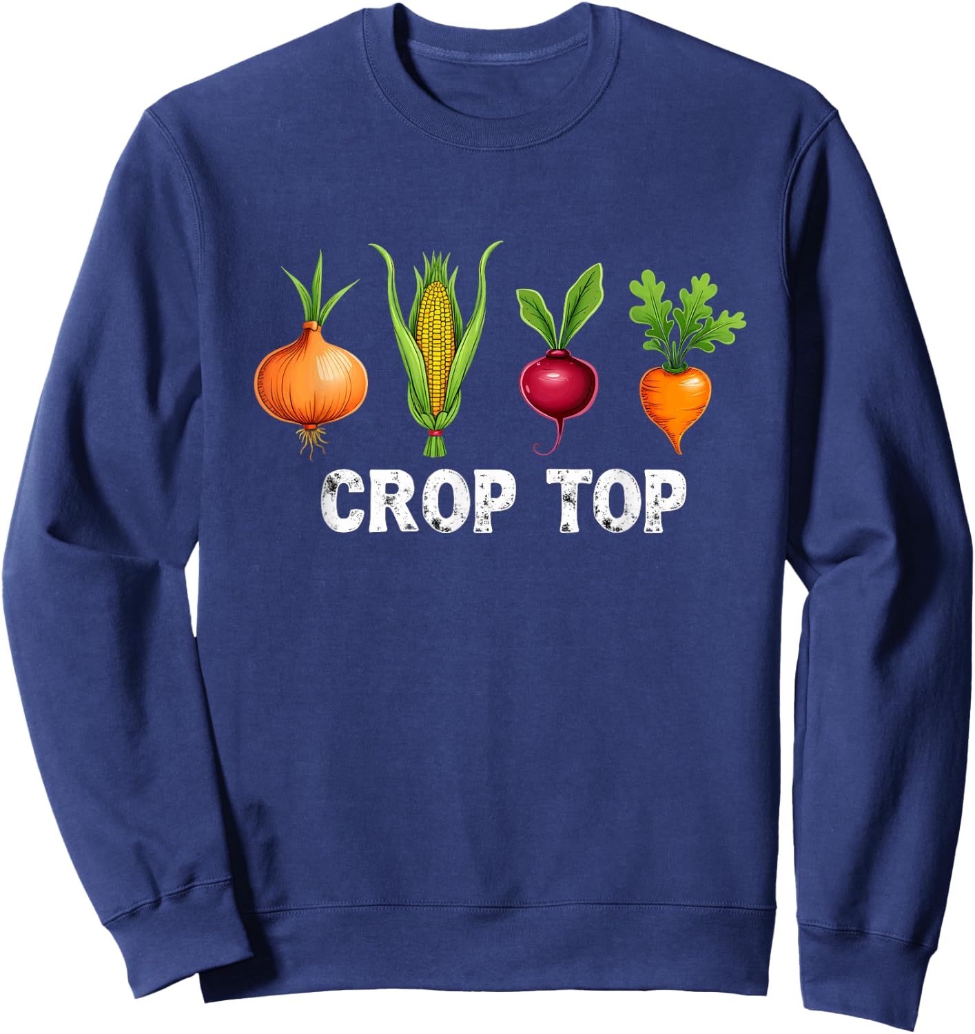 Farming Vegetable Crop Top Sweatshirt - Sweatshirt | Navy