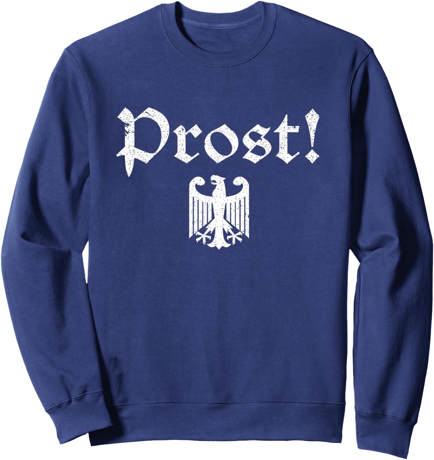 Vintage Oktoberfest Men Women German Coat of Arms Prost Sweatshirt - Sweatshirt | Navy