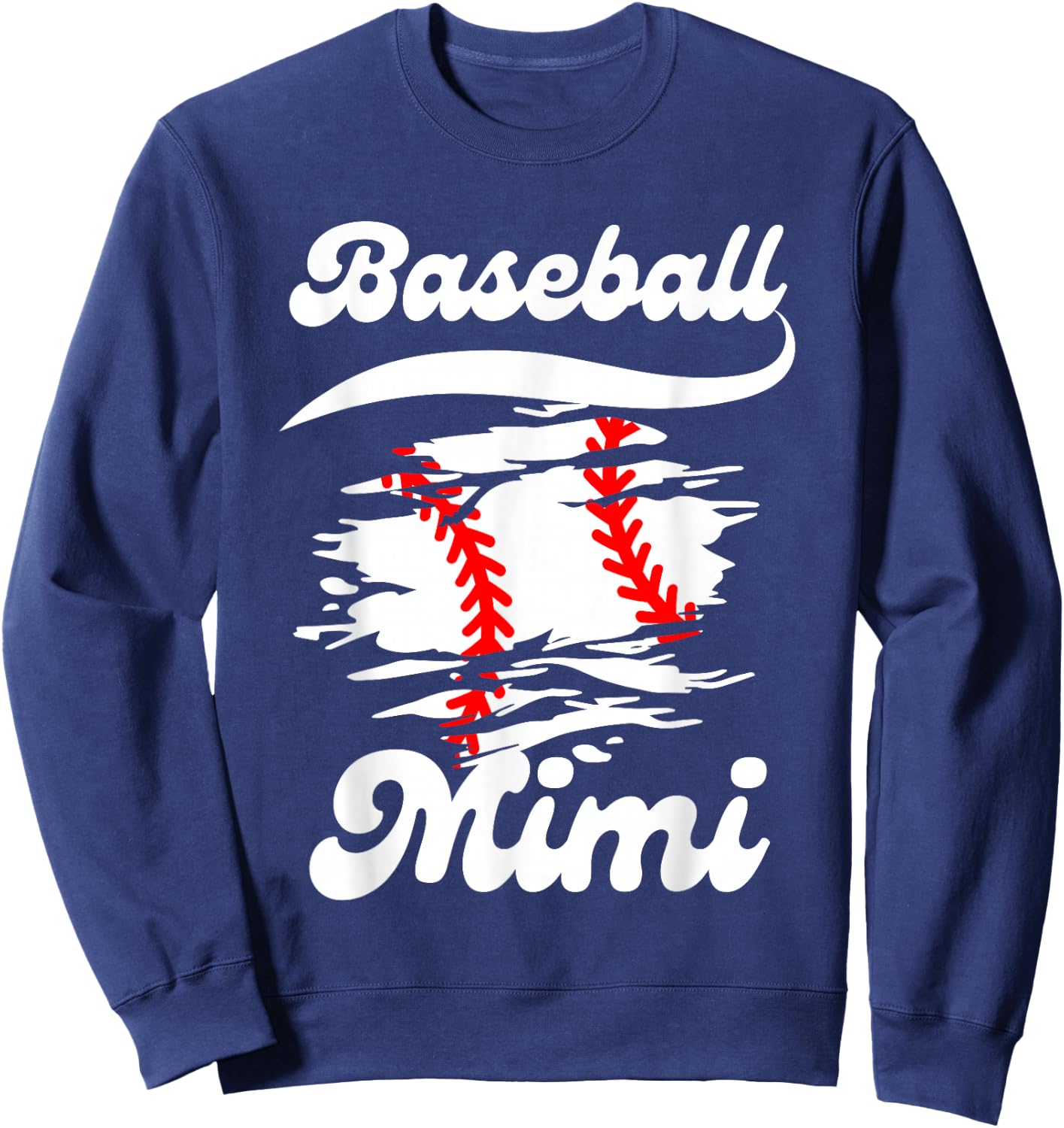 Baseball Mimi Women Family Matching Mimi Baseball Mother Sweatshirt - Sweatshirt | Navy