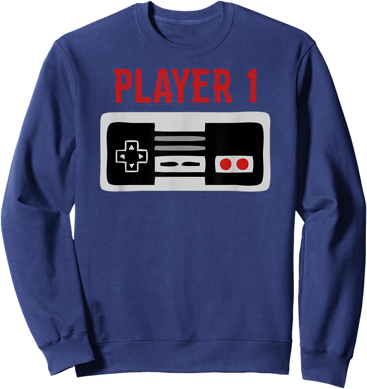 Matching Family Shirt Player 1 Video Game Shirt Sweatshirt - Sweatshirt | Navy