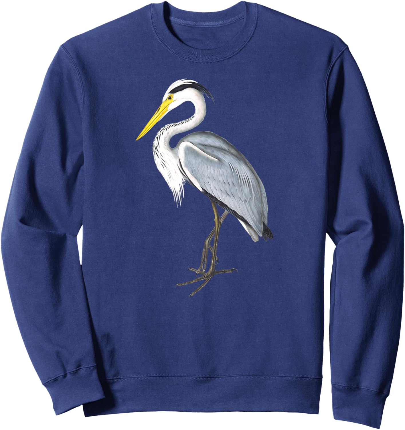 Great Blue Heron Enthusiast Birdwatcher Birder Sweatshirt - Sweatshirt | Navy