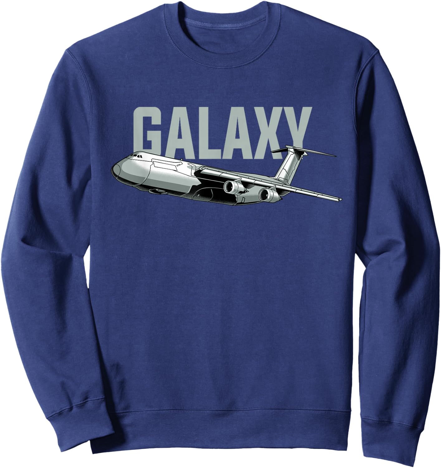C-5 Galaxy Mega Military Cargo Transport Plane Sweatshirt - Sweatshirt | Navy