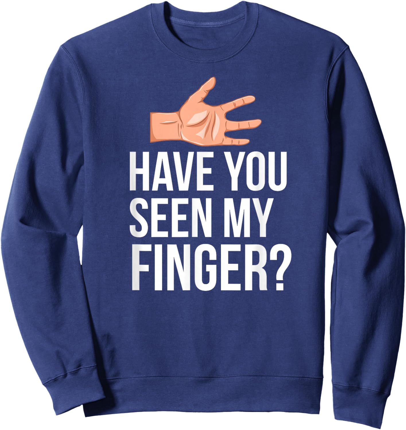 Missing Finger Prosthetic Amputation Recovery Sweatshirt - Sweatshirt | Navy