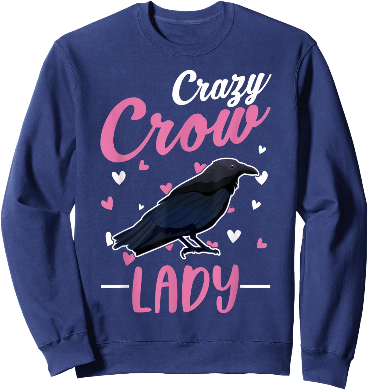 Crazy Crow lady Raven Girl Sweatshirt - Sweatshirt | Navy