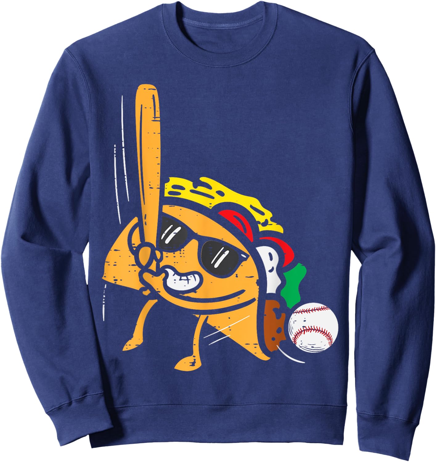 Taco Baseball Cinco De Mayo Mexican Fiesta Boys Men Kids Sweatshirt - Sweatshirt | Navy