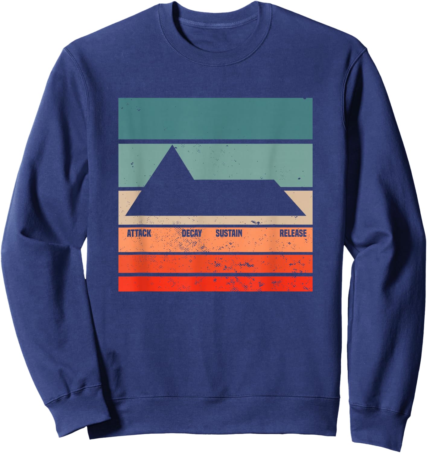 ADSR Modular Life Waveform Synth Nerd Synthesizer Sweatshirt - Sweatshirt | Navy
