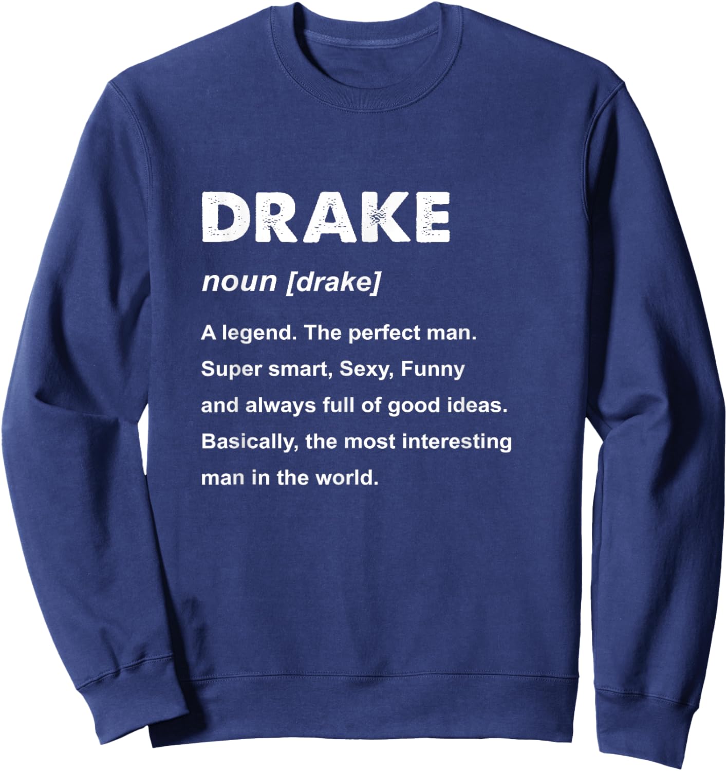 Drake Name Sweatshirt - Sweatshirt | Navy