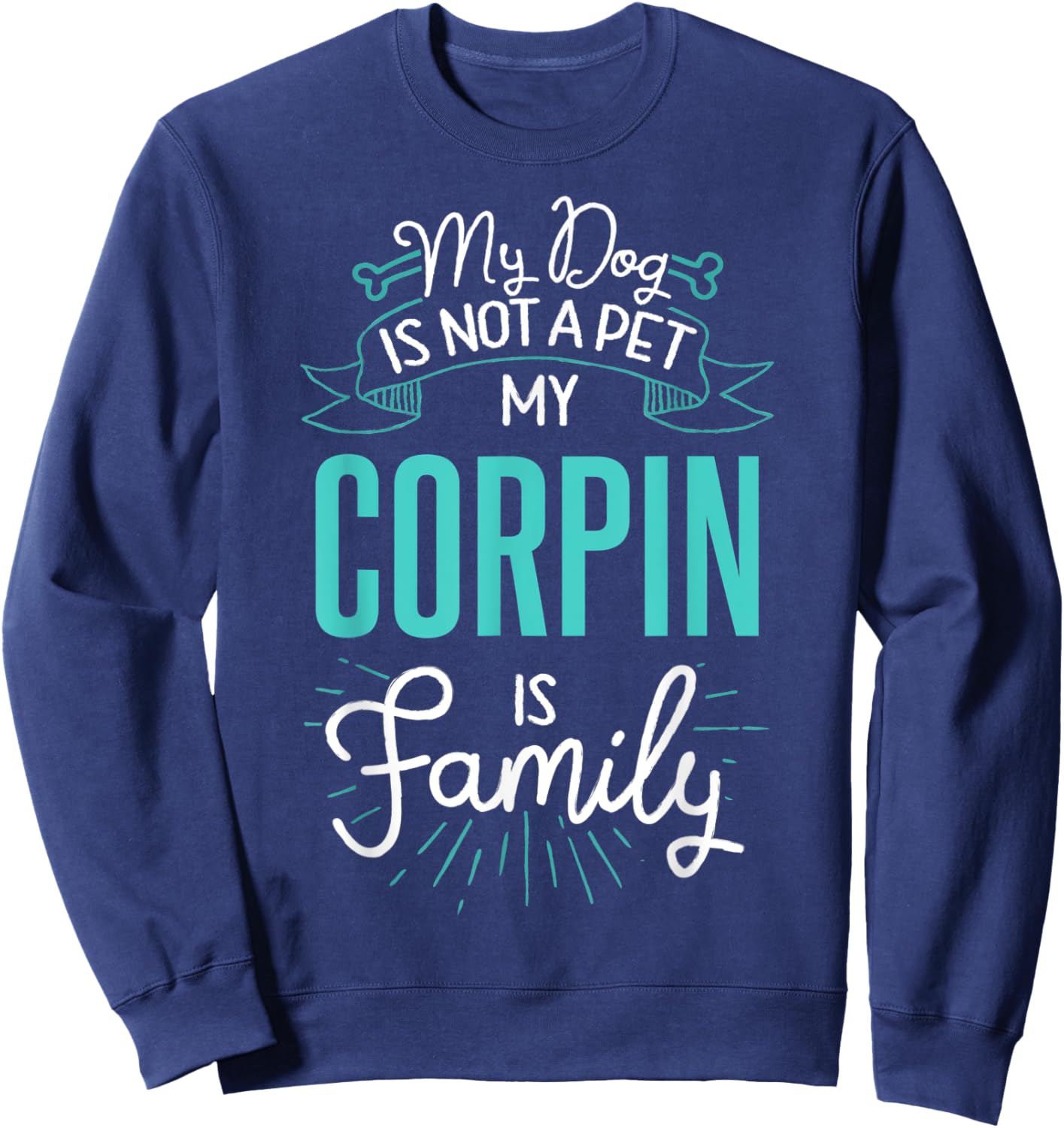 Cute Corpin Shirt Family Dog Gift Men Sweatshirt - Sweatshirt | Navy