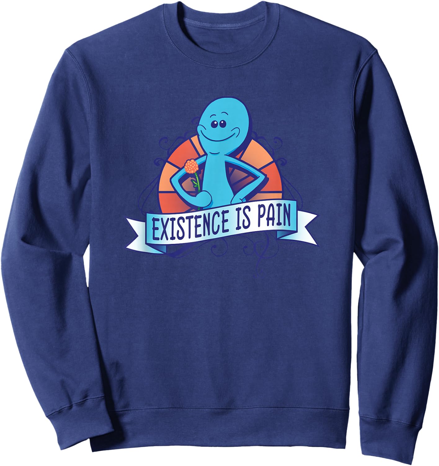 Rick and Morty Existence is Pain Sweatshirt - Sweatshirt | Navy