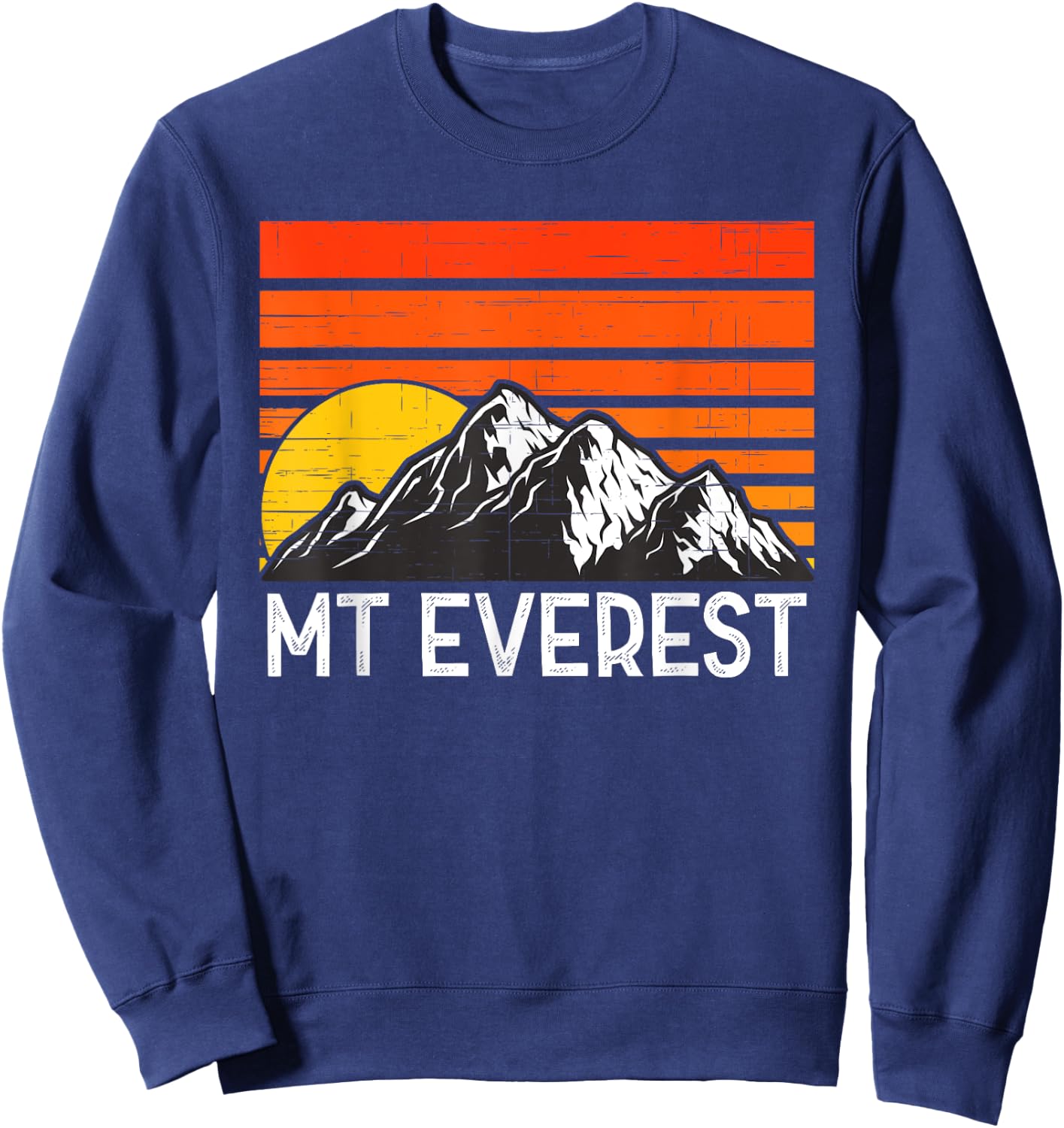 Mount Everest Retro Vintage Mountain Sweatshirt - Sweatshirt | Navy