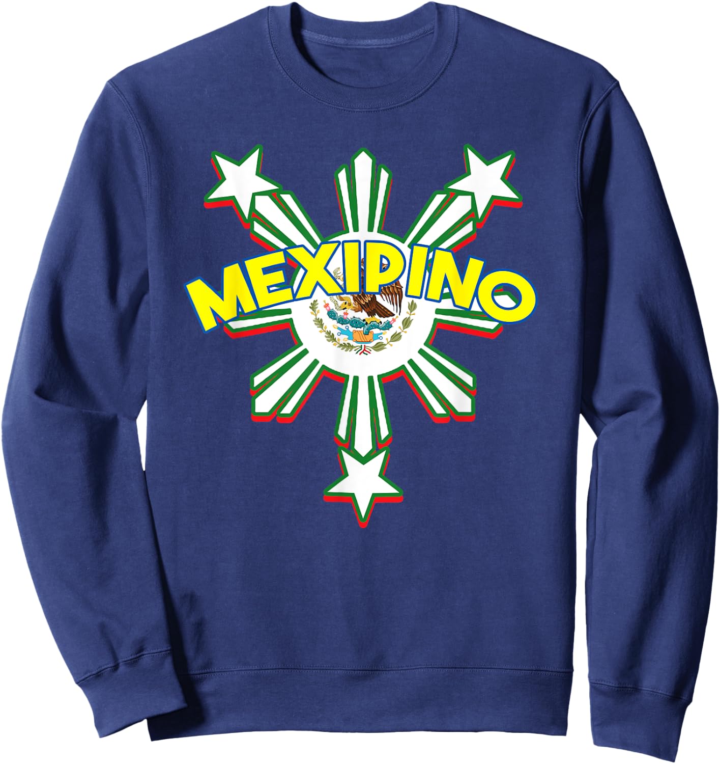 Philippines Mexico Filipino Proud Flag Mexipino Mixed DNA Sweatshirt - Sweatshirt | Navy