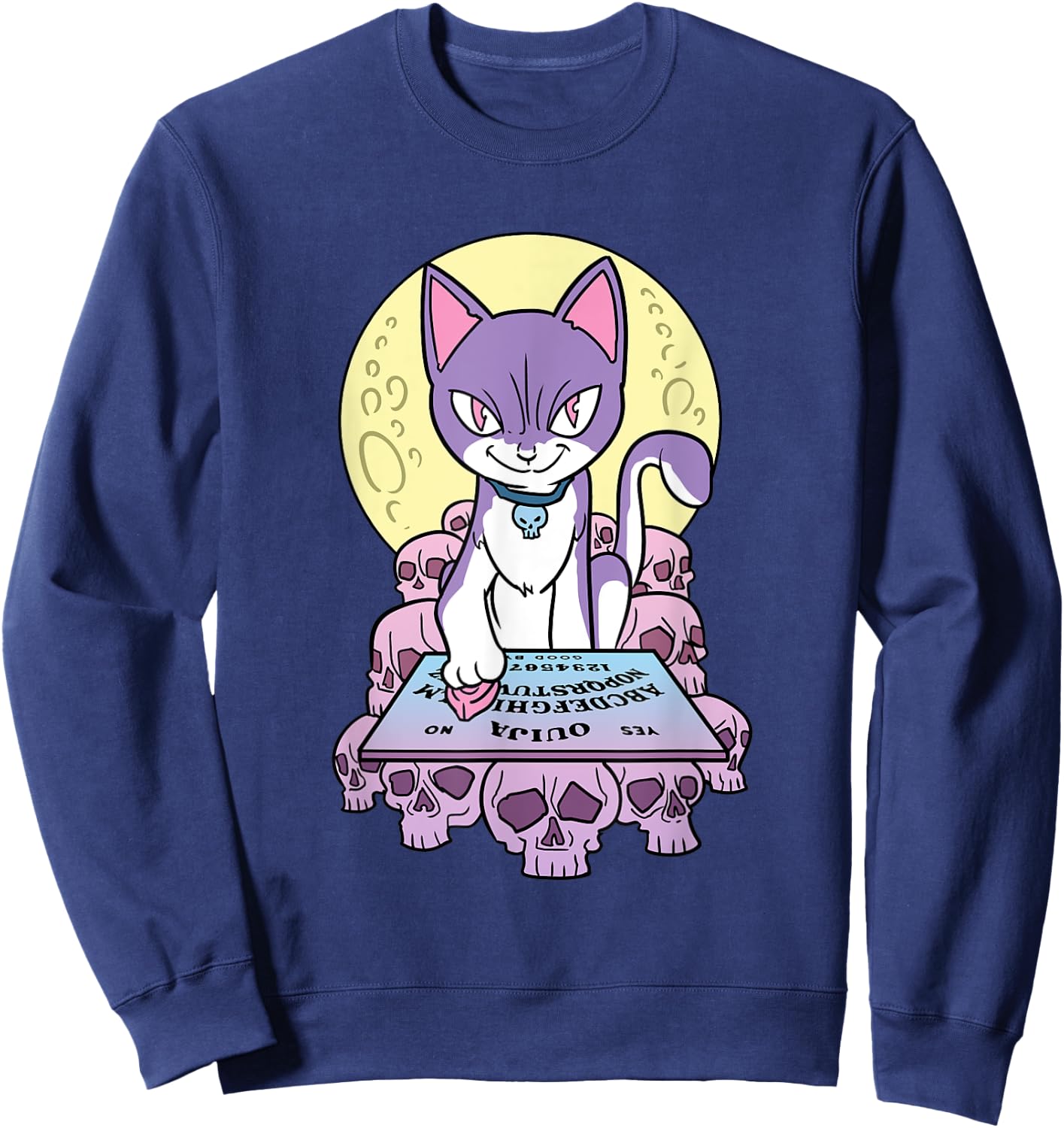 Pastel Goth Cat Ouija Board Voodoo Sweatshirt - Sweatshirt | Navy