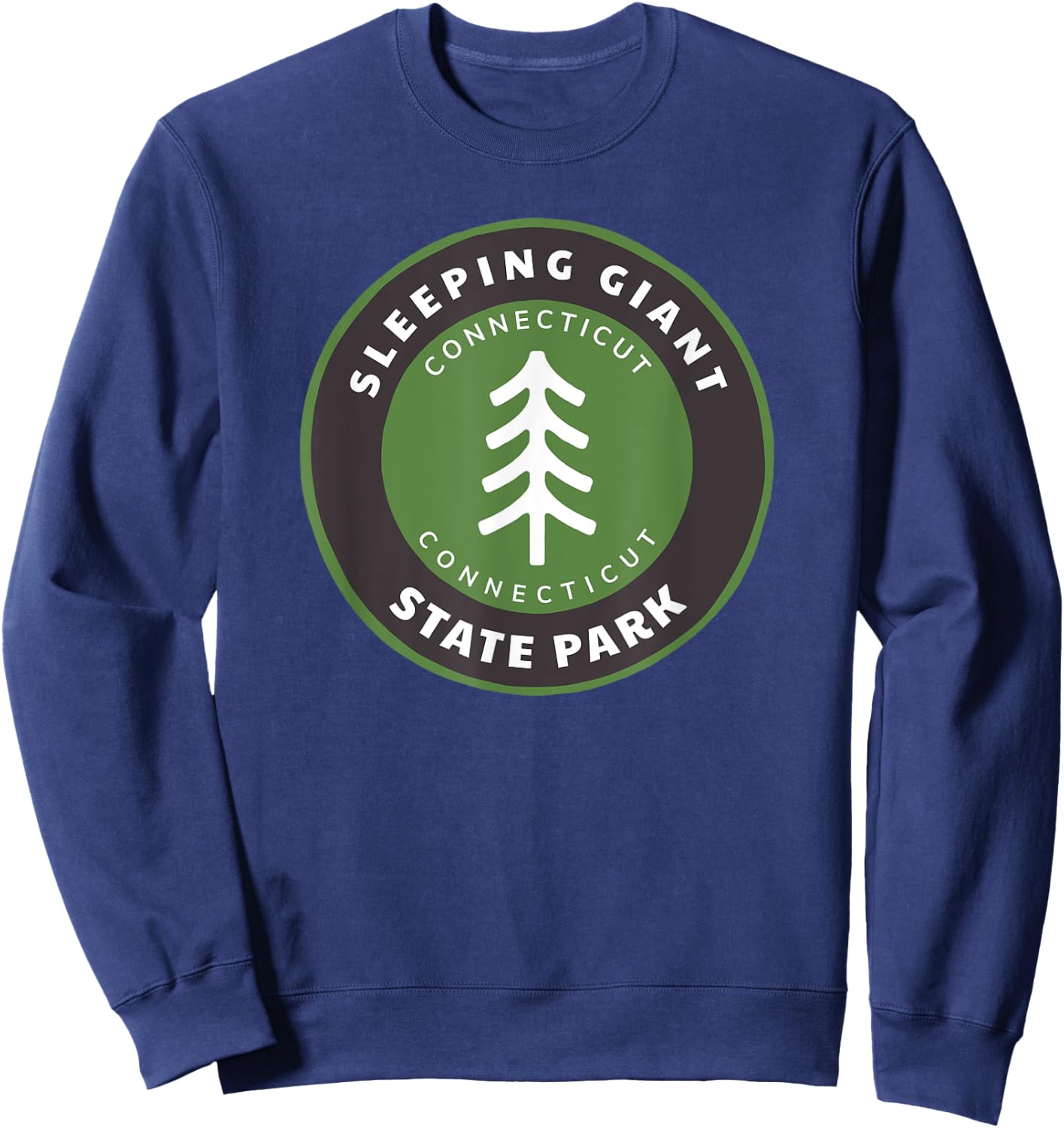 Sleeping Giant State Park Connecticut CT Tree Badge vacation Sweatshirt - Sweatshirt | Navy