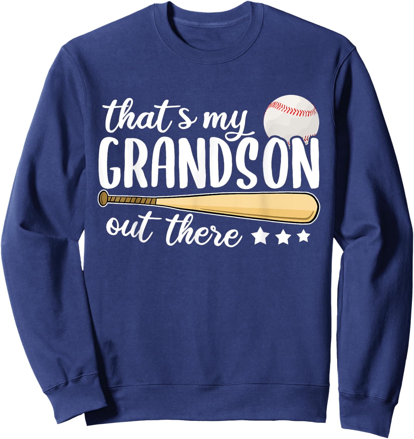 Funny Baseball Grandma That's My Grandson Out There Baseball Sweatshirt - Sweatshirt | Navy