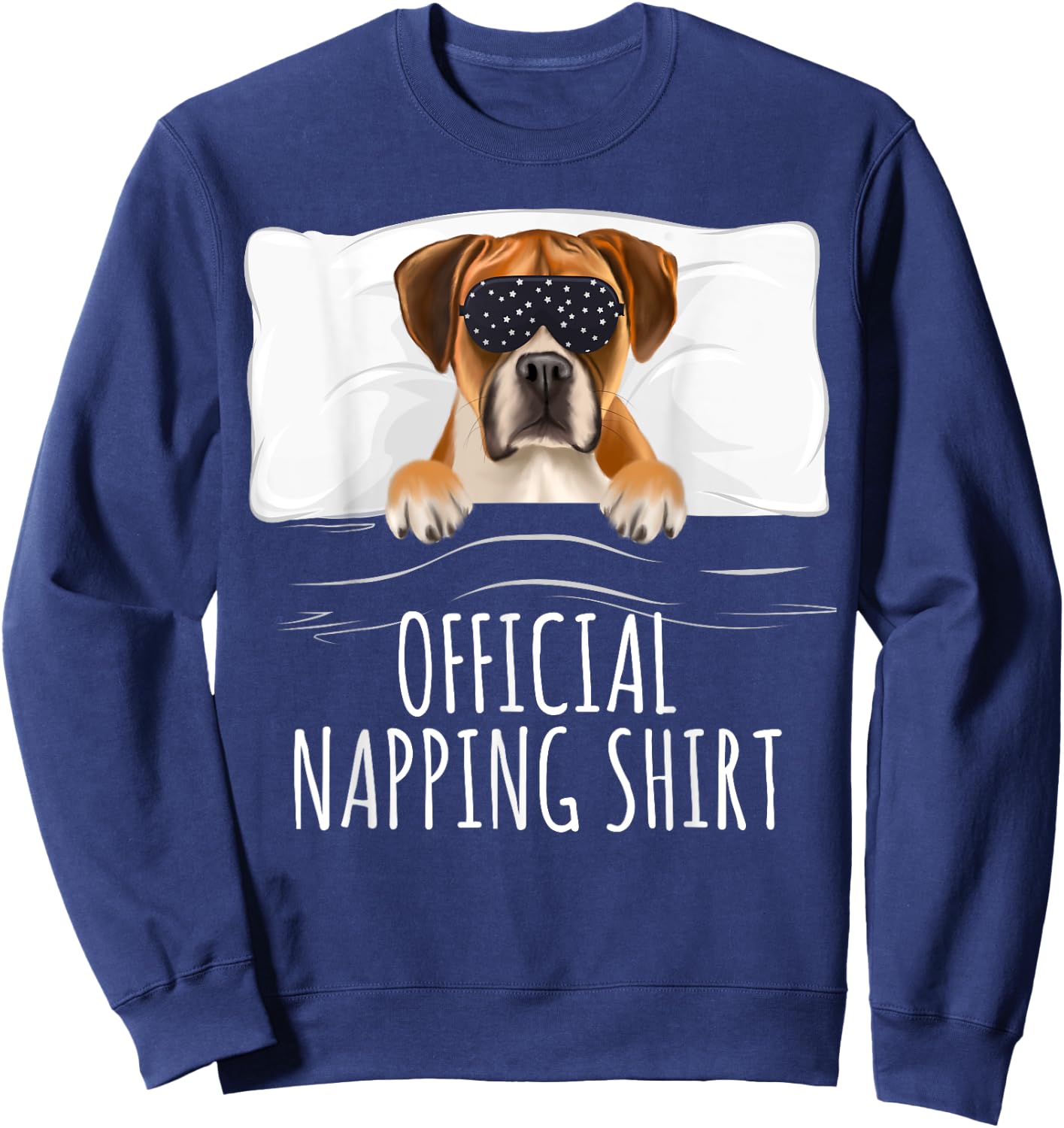 Black Sleep Mask Boxer Official Napping Sweatshirt - Sweatshirt | Navy