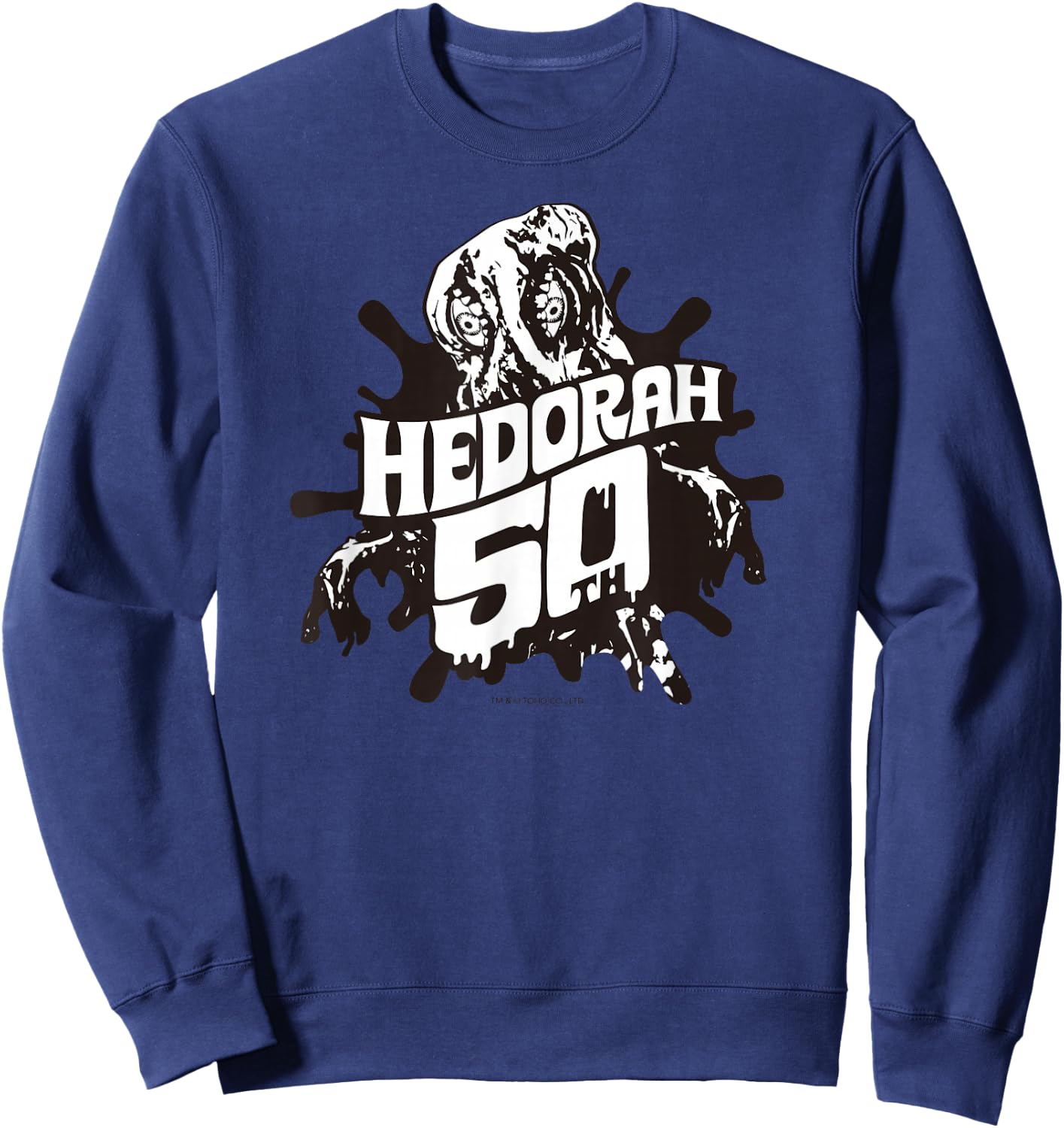 Godzilla Hedorah 50th Anniversary Black Line Art Sweatshirt - Sweatshirt | Navy