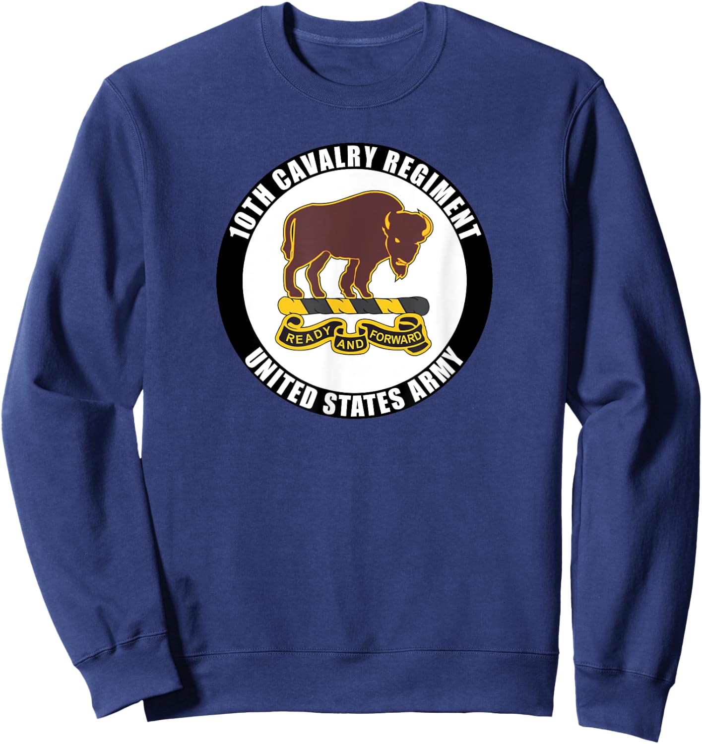 10th Cavalry Regiment United States Army Veteran Military Sweatshirt - Sweatshirt | Navy