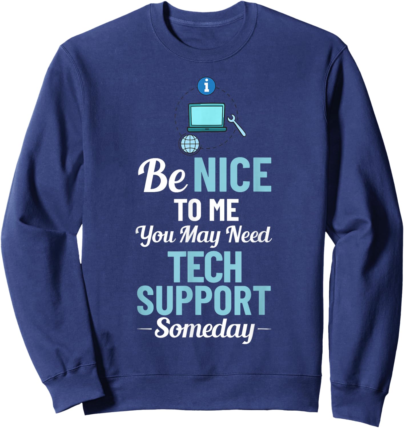 Tech Support IT Technical Engineer Helpdesk Sweatshirt - Sweatshirt | Navy