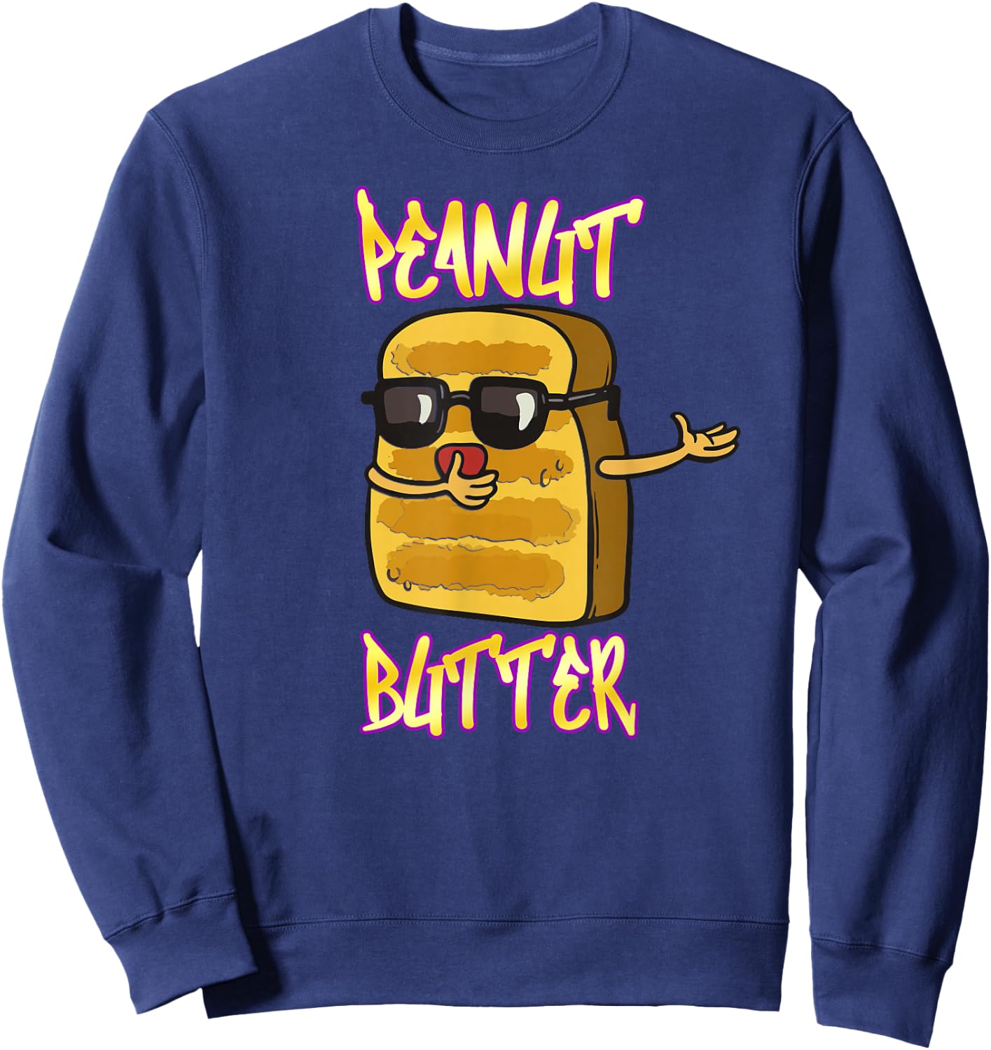 Peanut Butter and Jelly Kawaii Matching PB Grape Jelly Sweatshirt - Sweatshirt | Navy