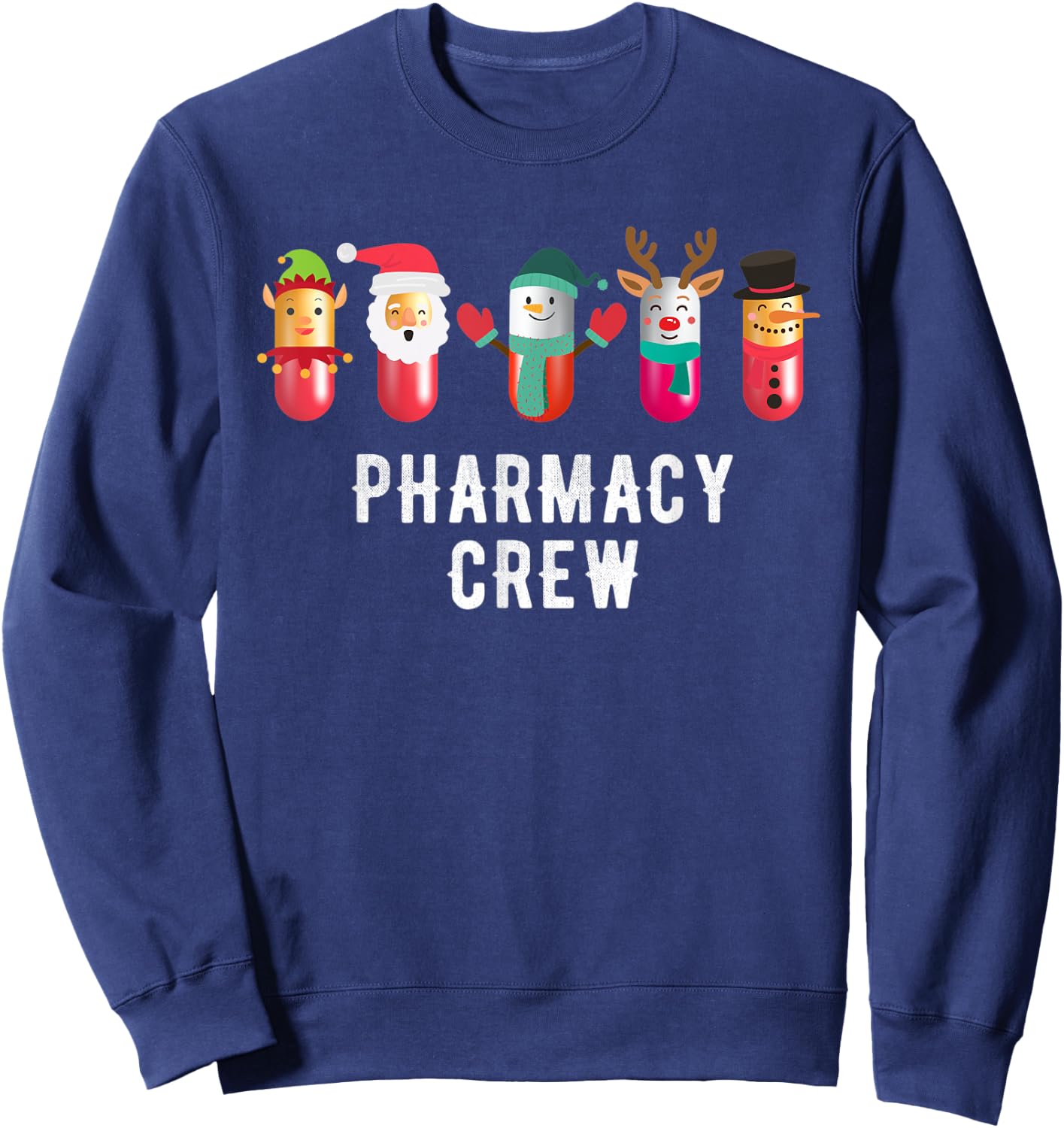 Christmas Pharmacy Crew - Pharmacist Christmas Gift Sweatshirt - Sweatshirt | Navy