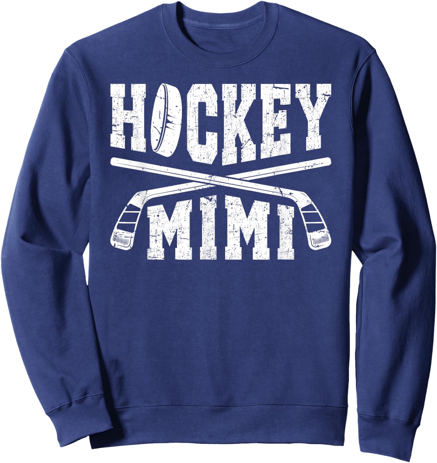 Hockey Mimi Grandma Mimi Of A Hockey Player Mimi Sweatshirt - Sweatshirt | Navy
