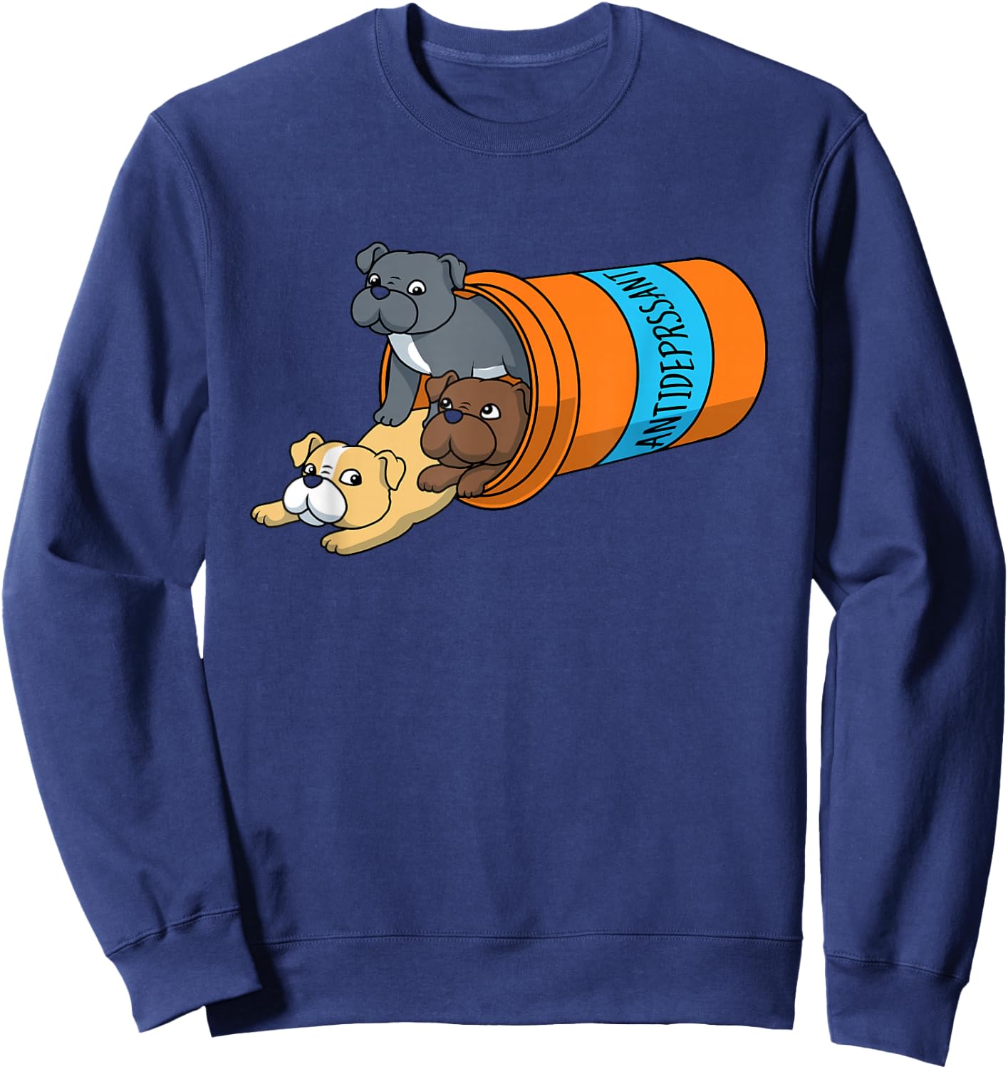 Antidepressant Pitbull Sweatshirt - Sweatshirt | Navy