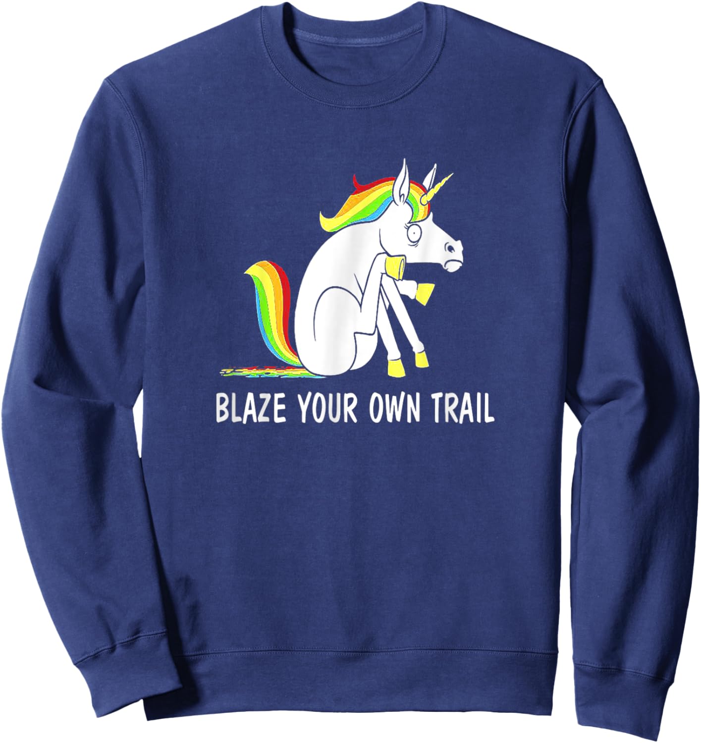 Blaze Your Own Trail Unicorn Sweatshirt - Sweatshirt | Navy