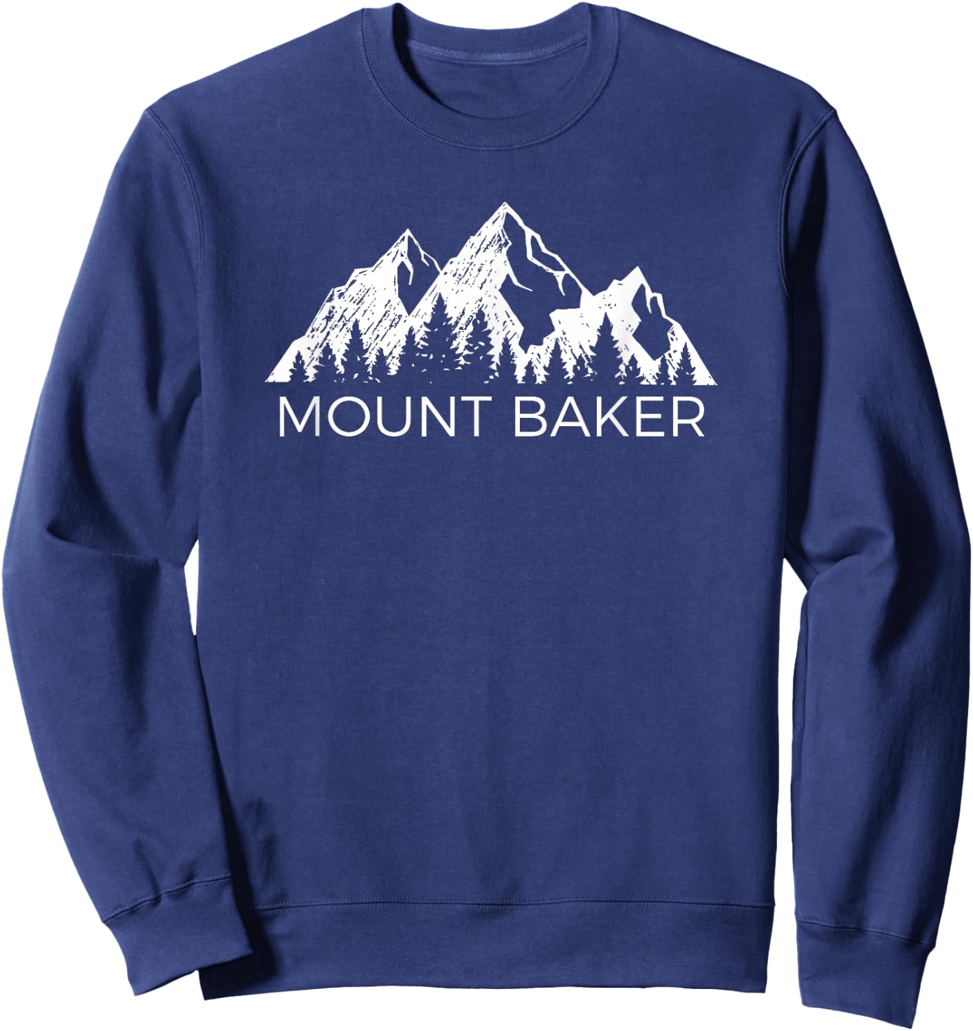 Mount Baker | Cool Mt Baker Mountain Shirt Sweatshirt - Sweatshirt | Navy