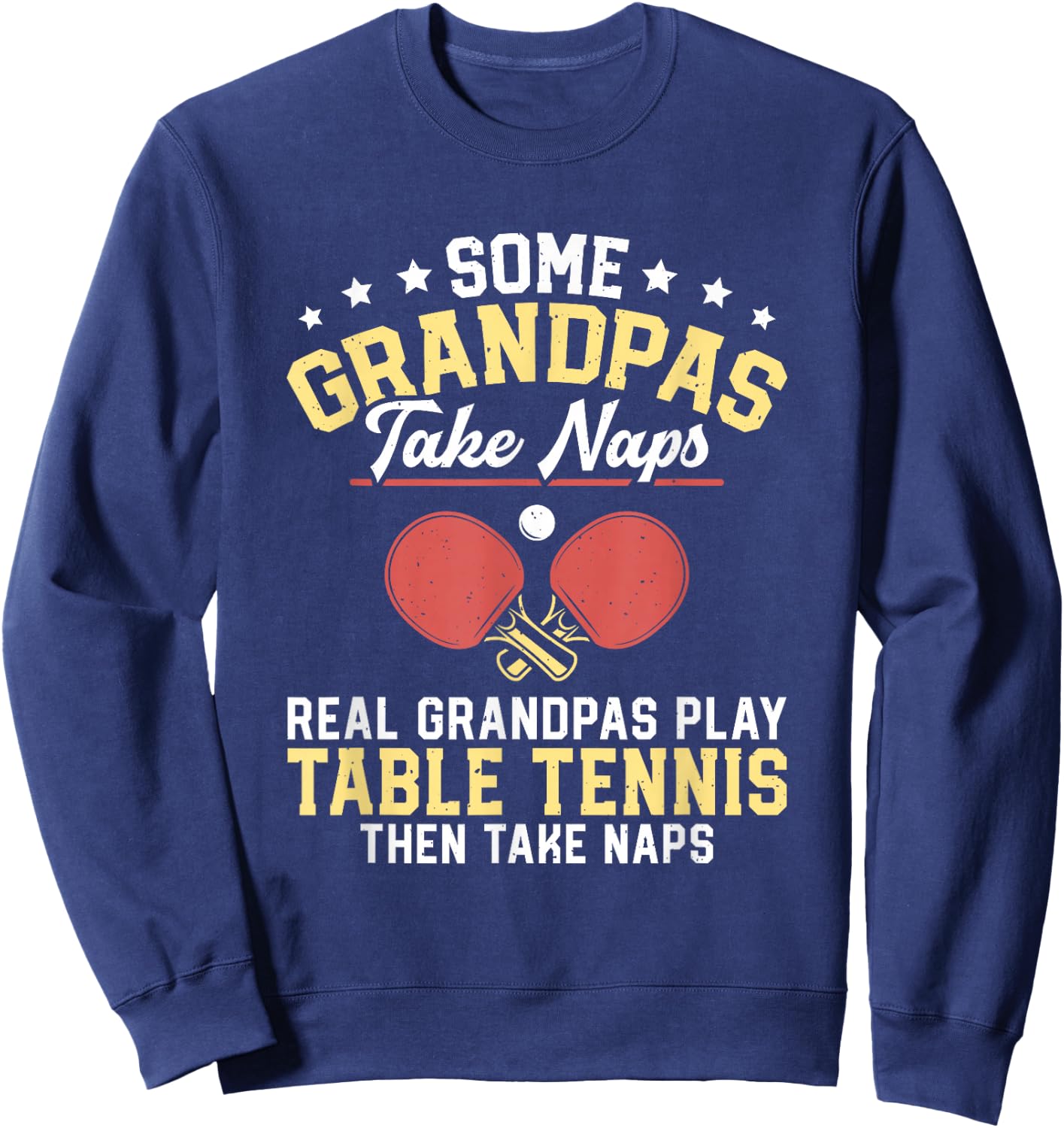 Funny Table Tennis Grandpa Ping Pong Sweatshirt - Sweatshirt | Navy