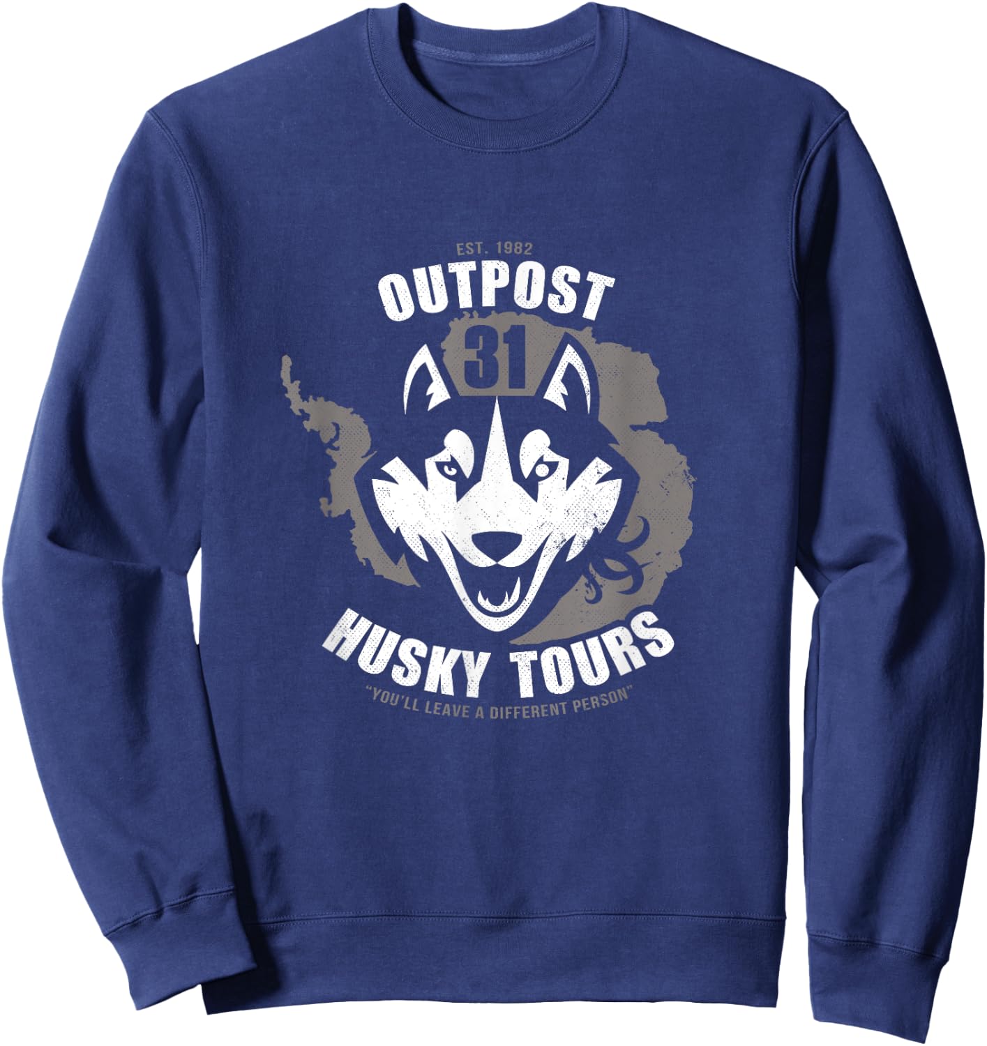 Outpost 31 Husky Tours - Official DinoMike Design Sweatshirt - Sweatshirt | Navy