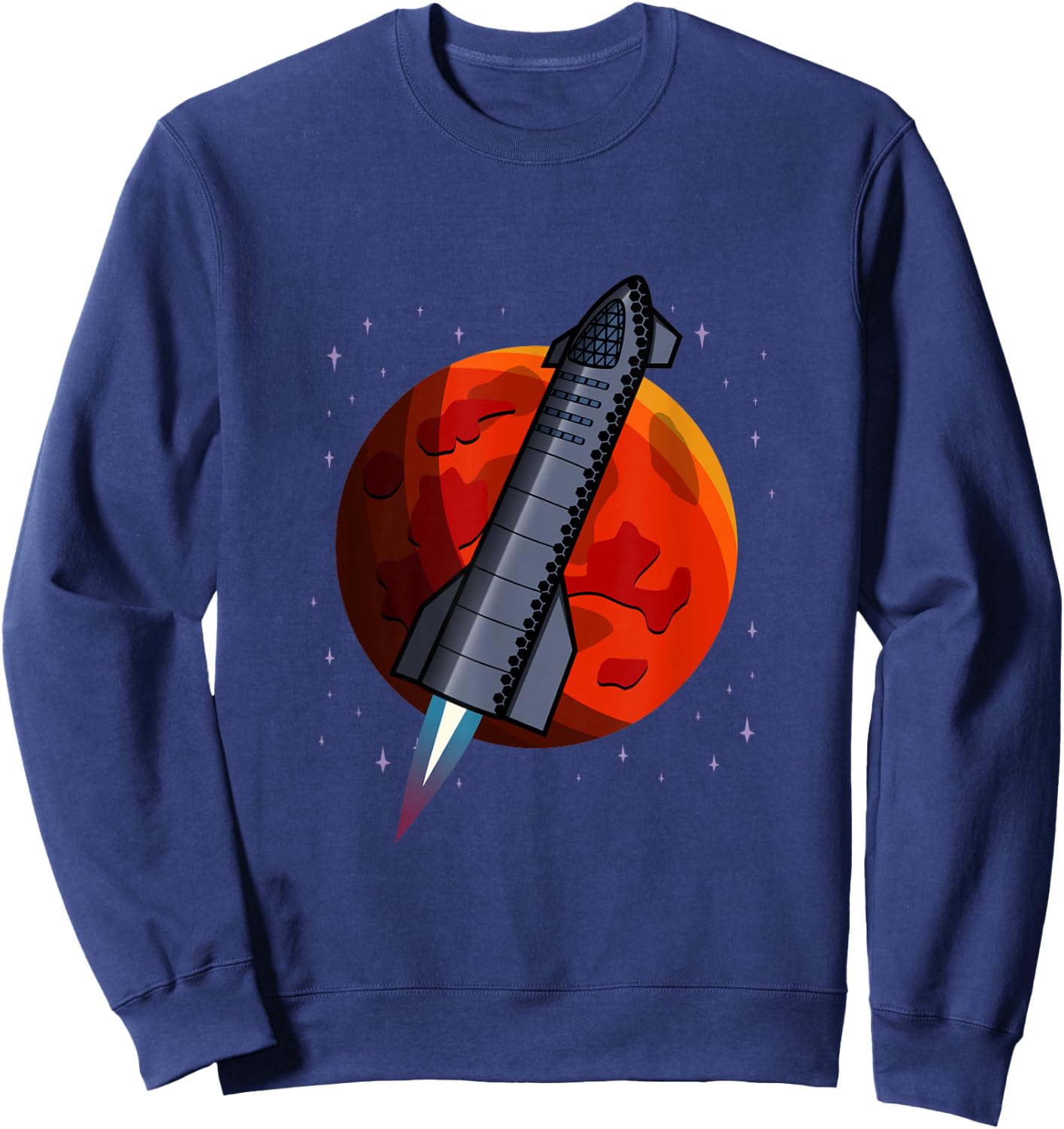 Starship Space Rocket X Mars Raptor Launch Sweatshirt - Sweatshirt | Navy
