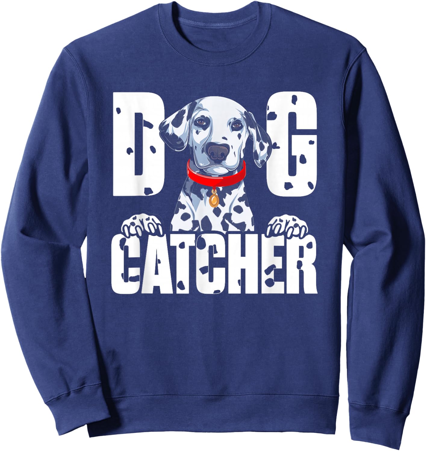 Soft Dog Catcher Costume Dalmatian Easy Family Costume Sweatshirt - Sweatshirt | Navy