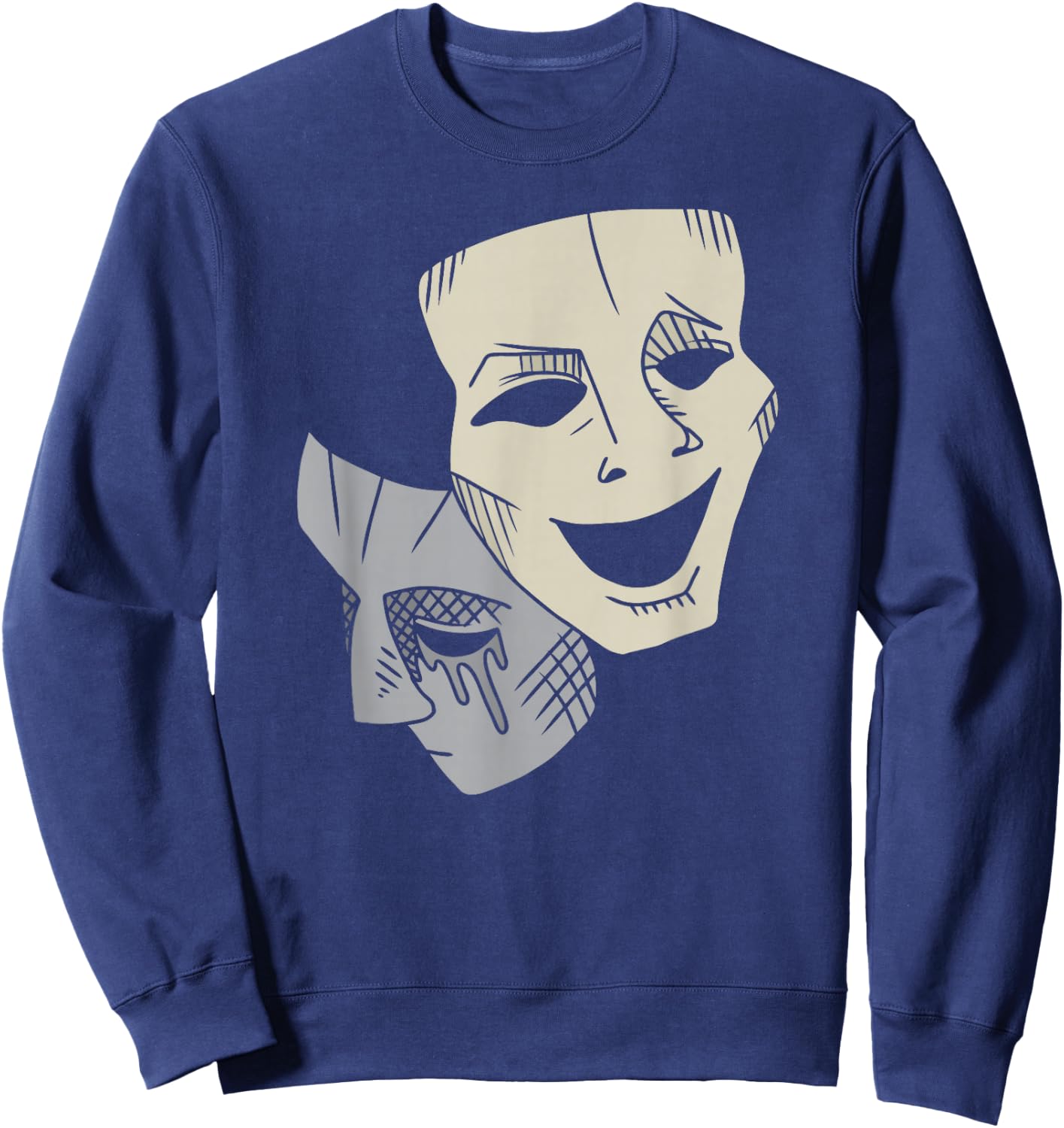 Comedy Tragedy Masks Theater Drama Club Matching Gift Coach Sweatshirt - Sweatshirt | Navy