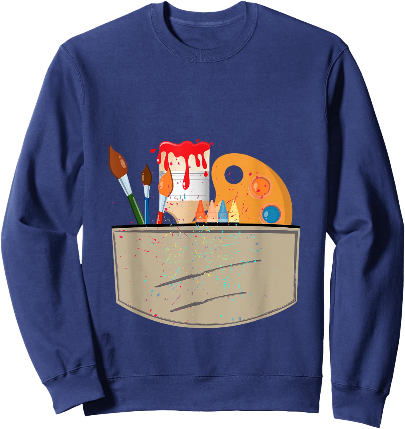 Artist Costume Shirt Painter Shirt Halloween Costume Sweatshirt - Sweatshirt | Navy