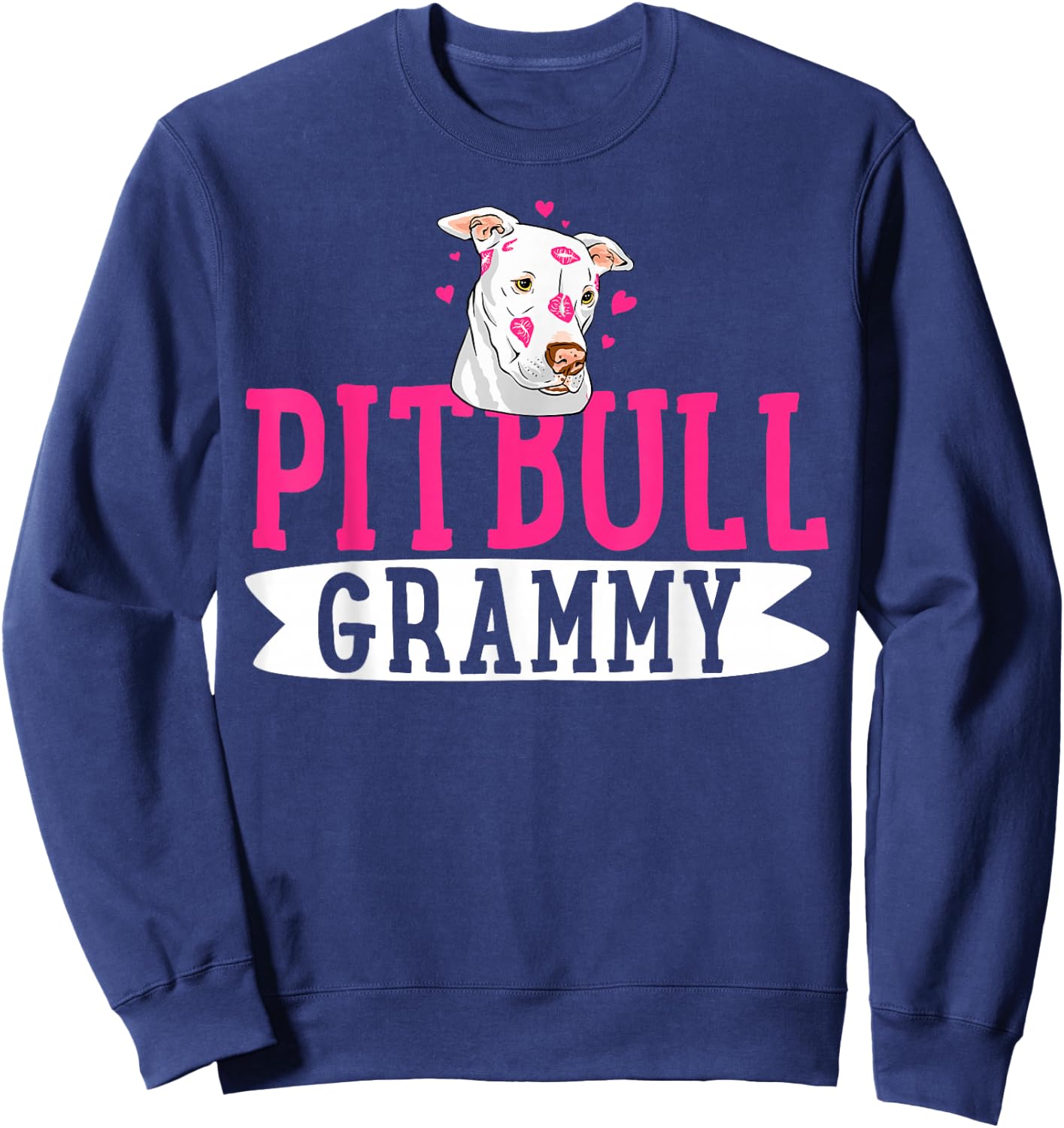 Pitbull Grammy Pit Bull Terrier Dog Pibble Mother's Day Sweatshirt - Sweatshirt | Navy