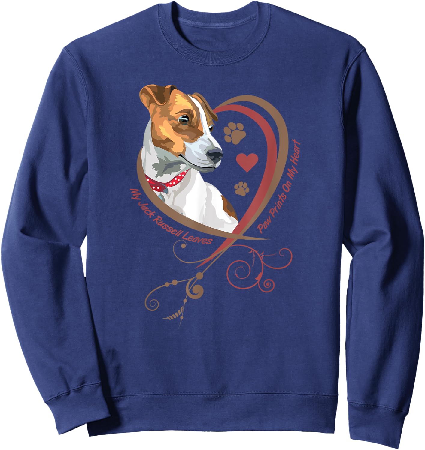 Womans Jack Russell Terrier Shirt Parson Russell Terrier Dog Sweatshirt - Sweatshirt | Navy