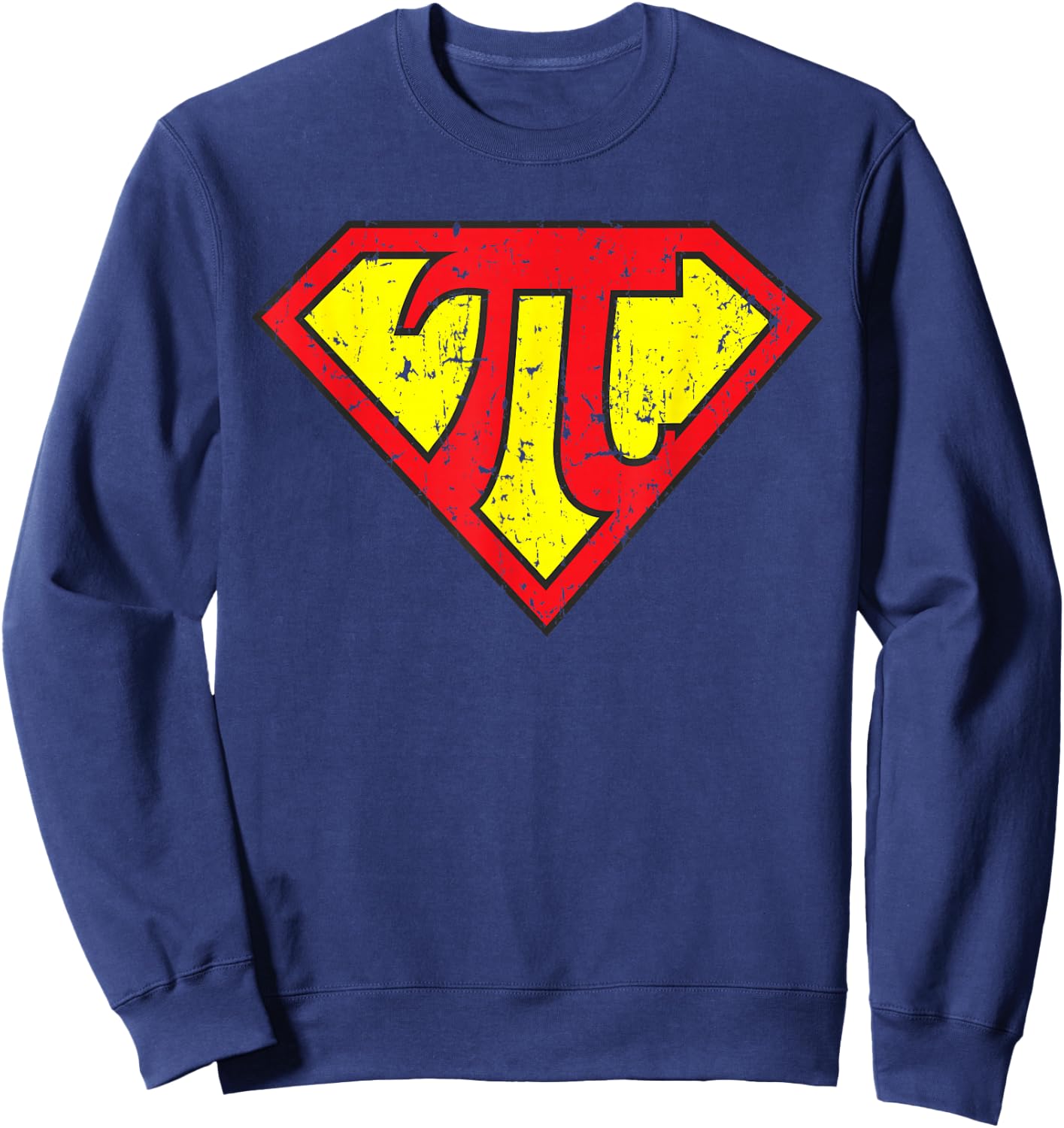 Super Hero Pi Day for Math Symbol Engineer Teacher T Shirt Sweatshirt - Sweatshirt | Navy