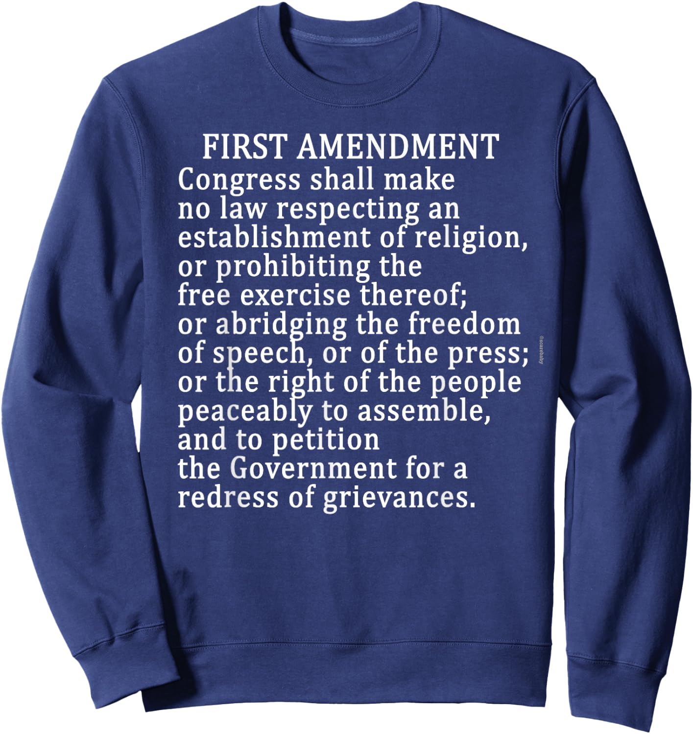 1st AMENDMENT FREE PRESS Bill of Rights Sweatshirt - Sweatshirt | Navy