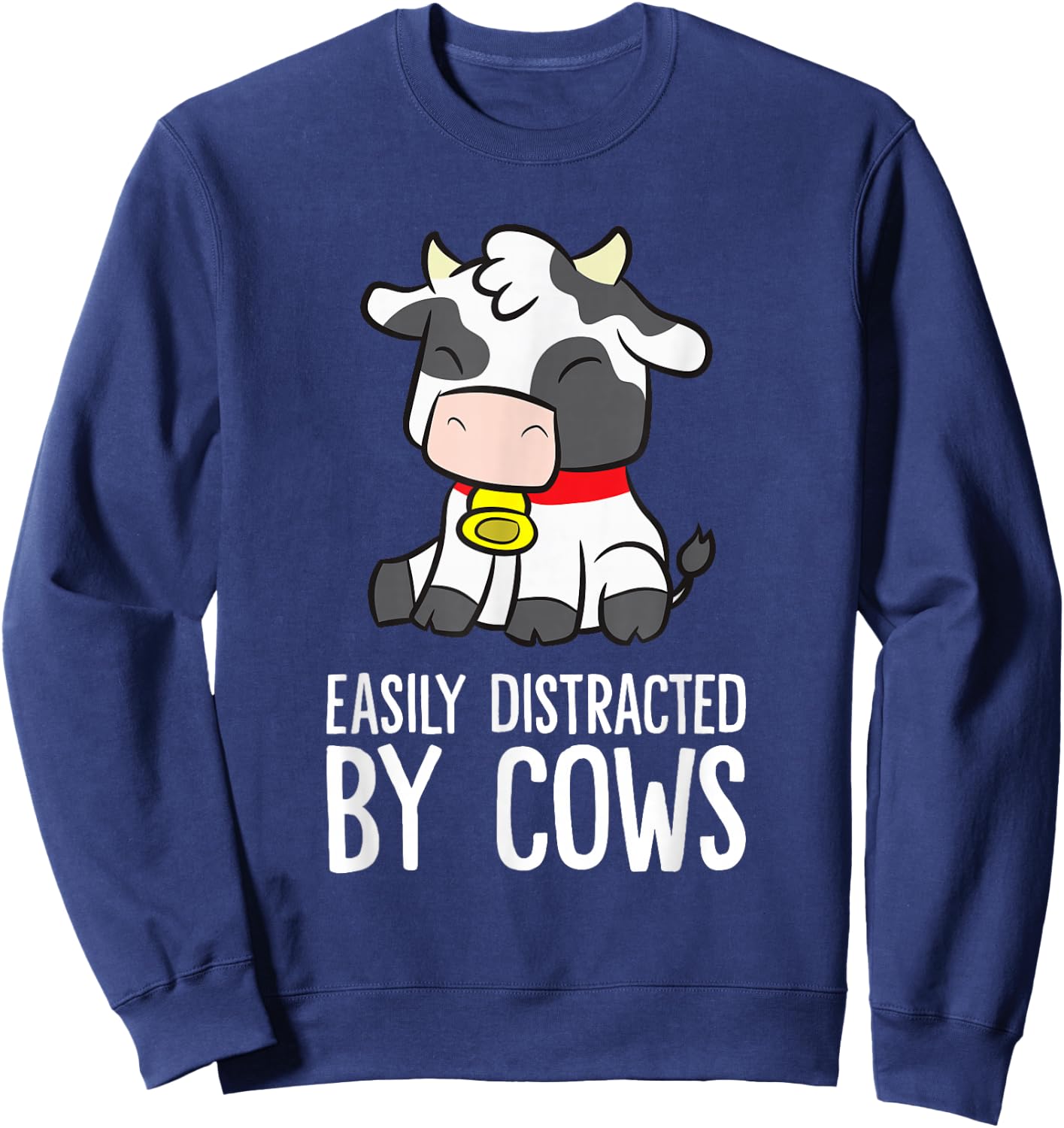 Easily Distracted By Cows Sweatshirt - Sweatshirt | Navy