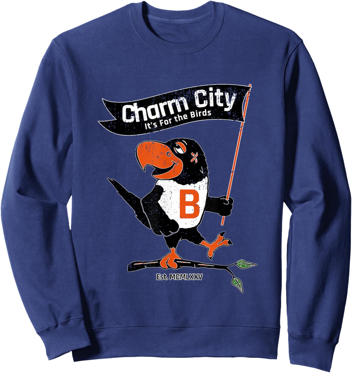 Baltimore Birds Maryland Charm City Pride Novelty Sweatshirt - Sweatshirt | Navy