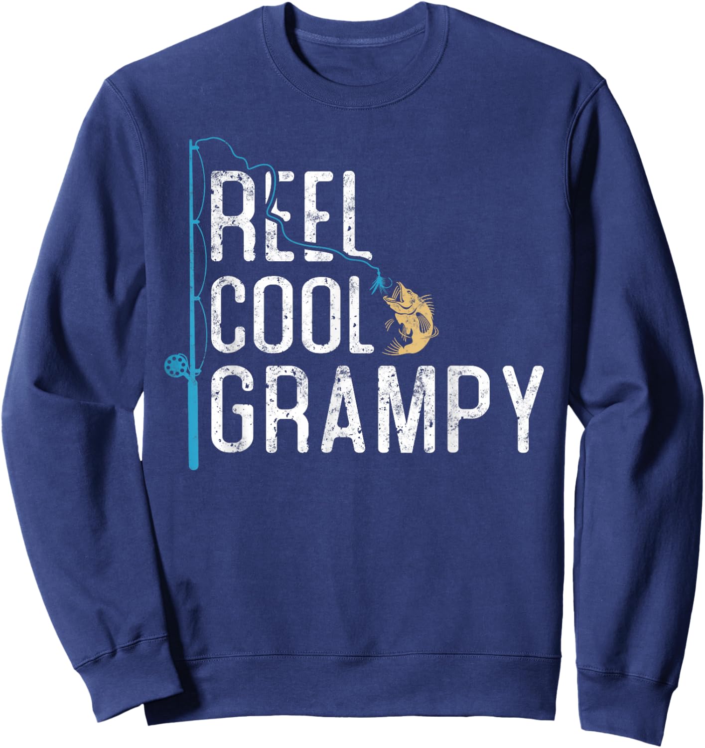 Reel Cool Grampy vintage funny fishing rod gifts for Grampy Sweatshirt - Sweatshirt | Navy