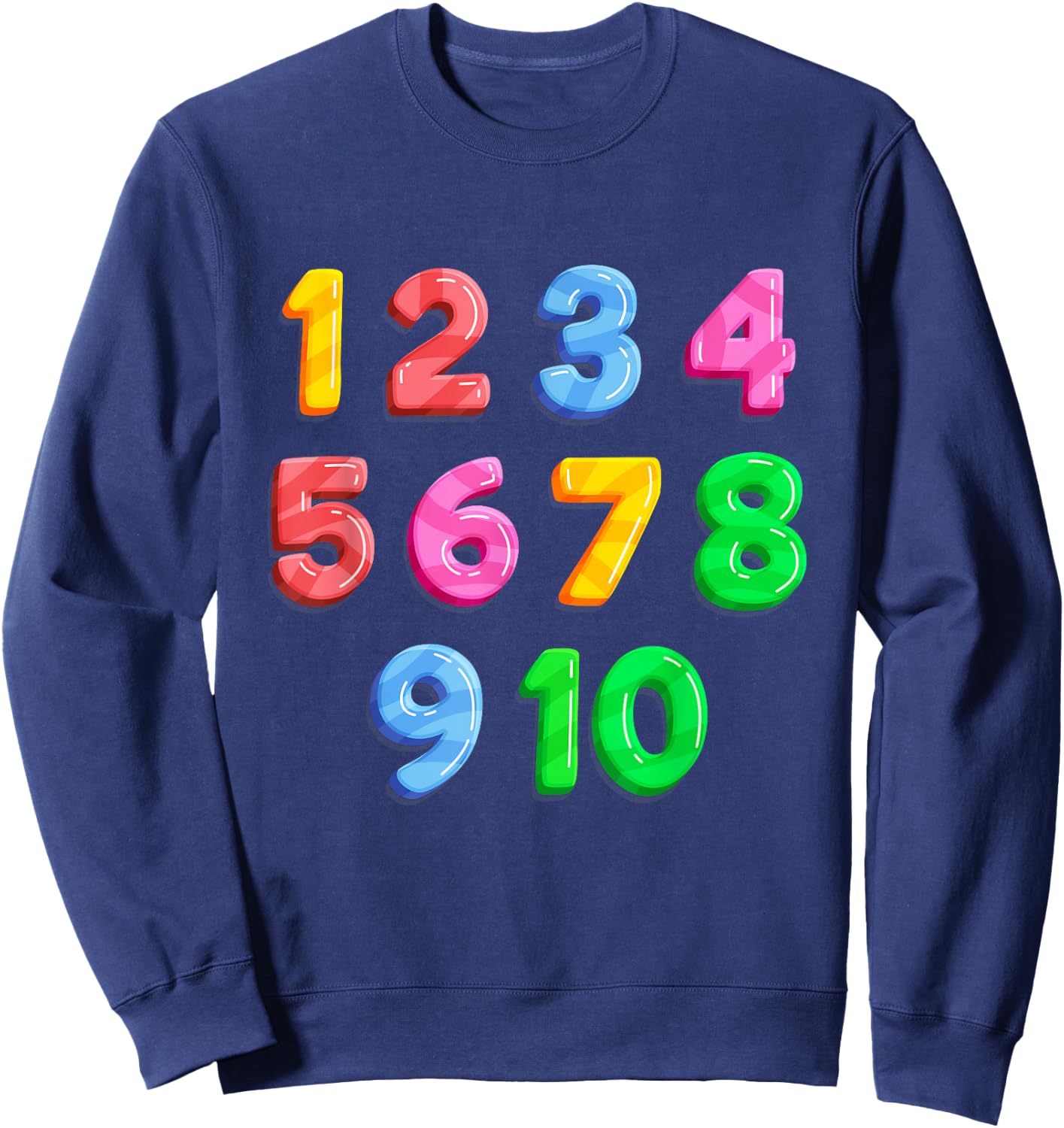 Math Numbers Learning | Best Preschool Education Gift Sweatshirt - Sweatshirt | Navy