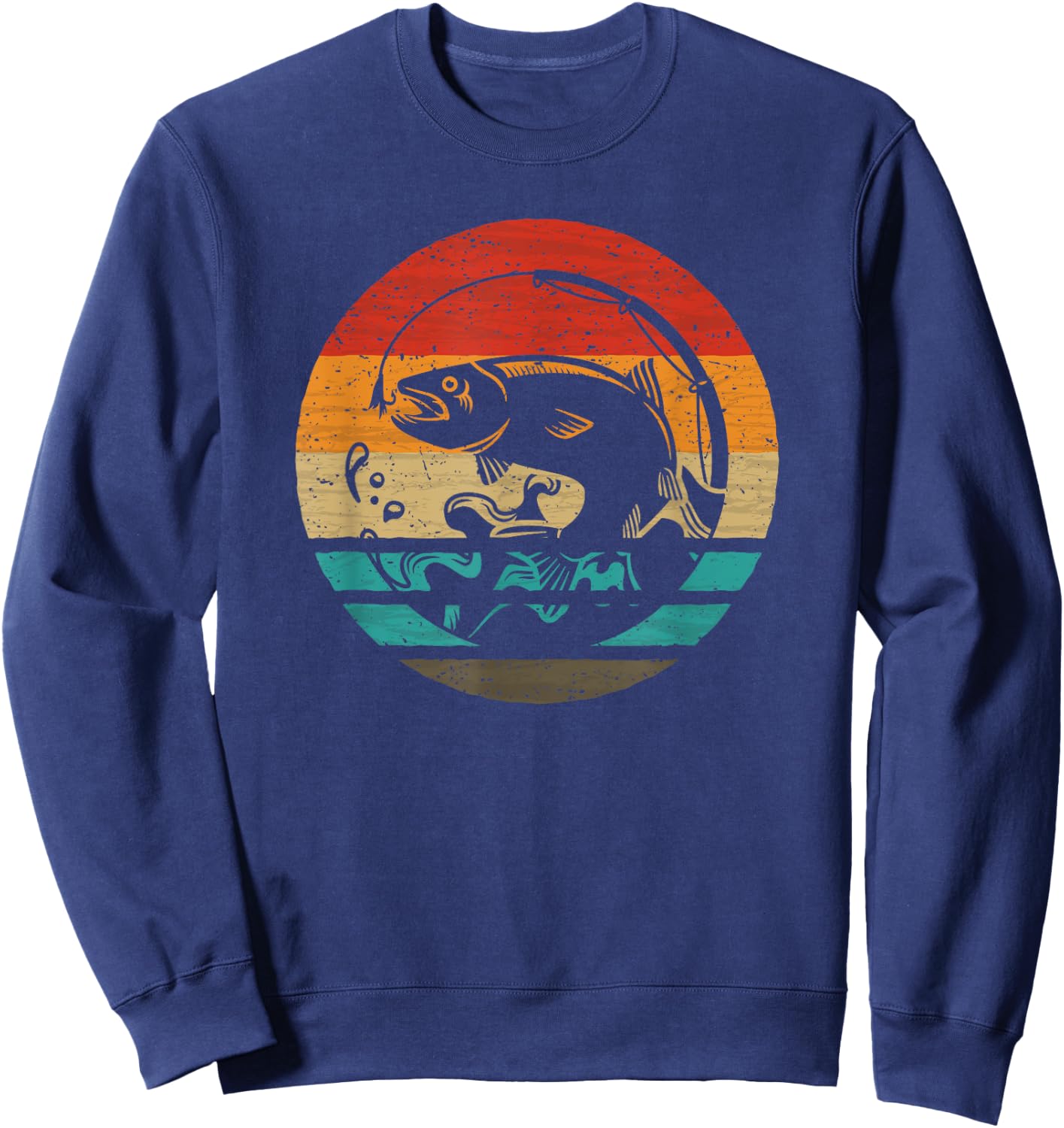 Fishing Retro Style Vintage Sweatshirt - Sweatshirt | Navy
