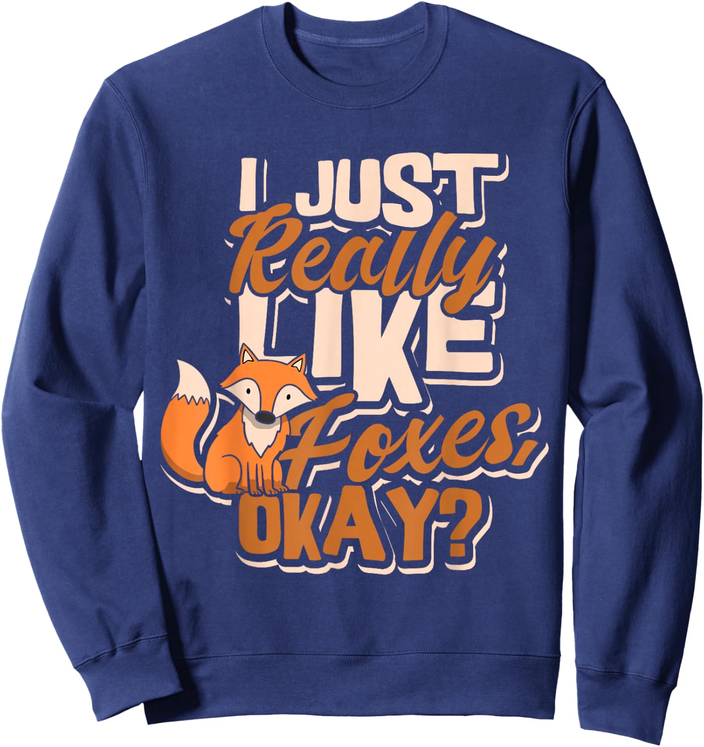 Fox Gifts for Fox Lovers Women Vintage Red Foxes Smart Kids Sweatshirt - Sweatshirt | Navy