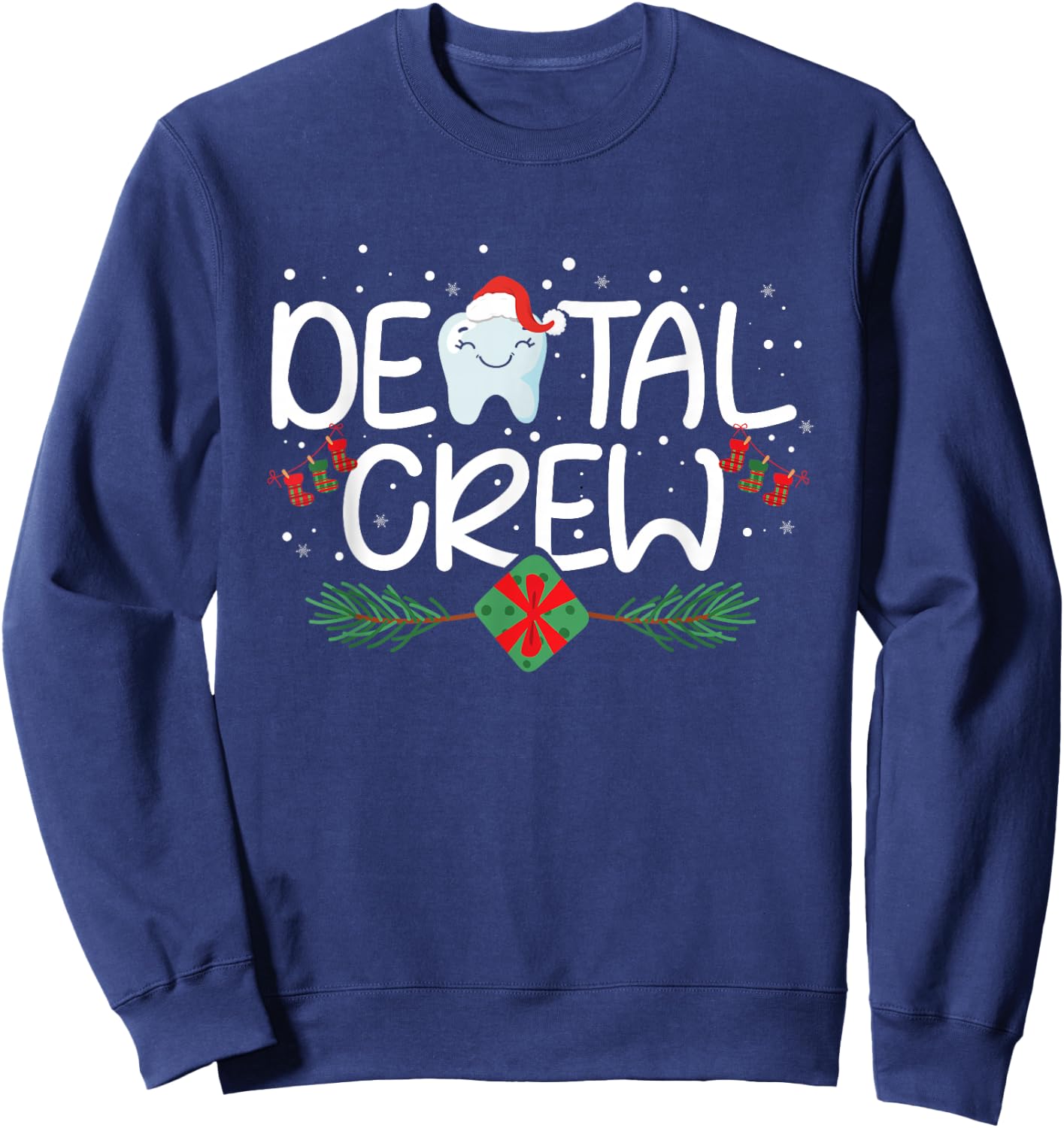 Dental Christmas Crew Dental Hygienist Assistant RDA Gift Sweatshirt - Sweatshirt | Navy
