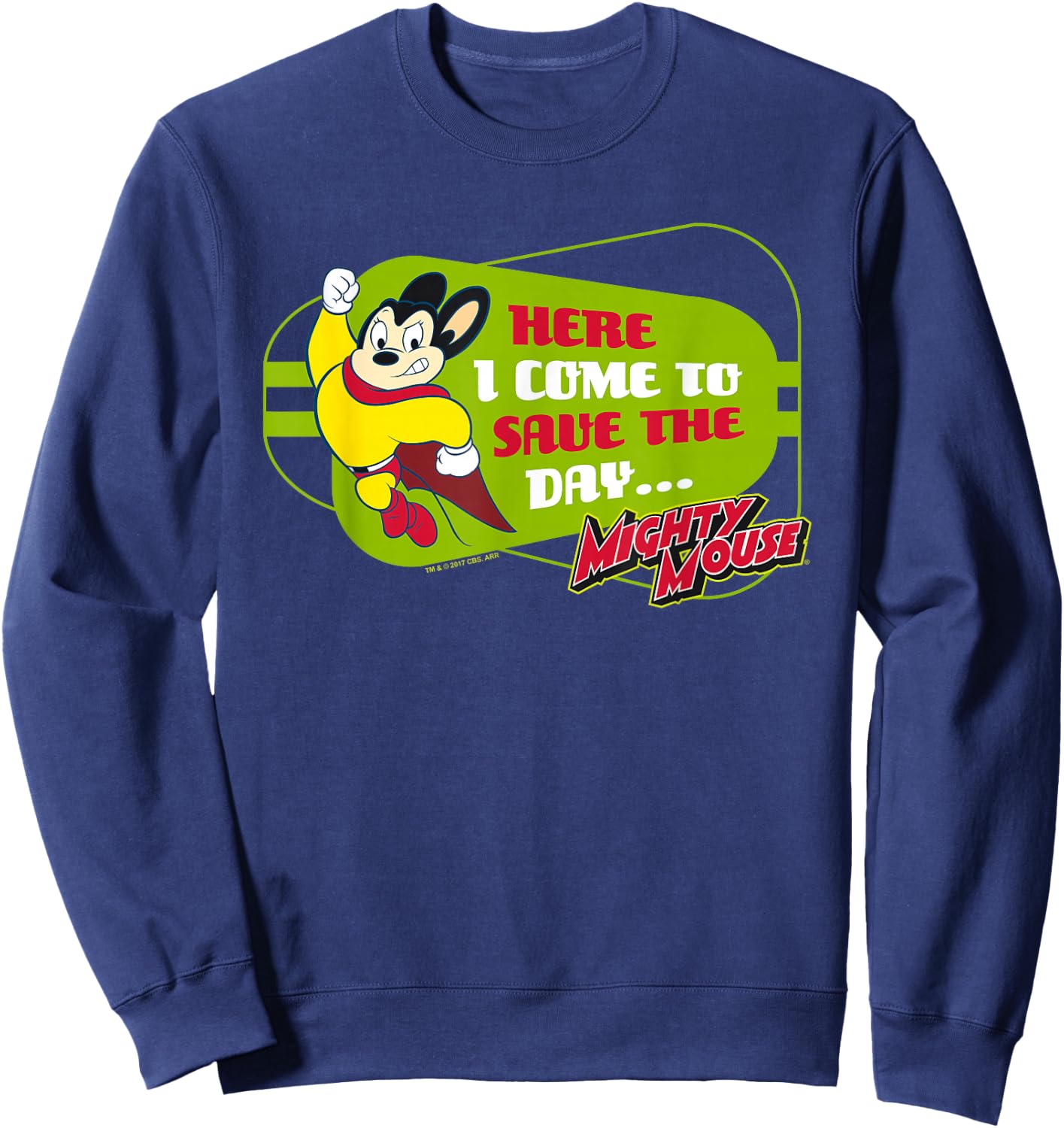 Mighty Mouse Here I Come Sweatshirt - Sweatshirt | Navy