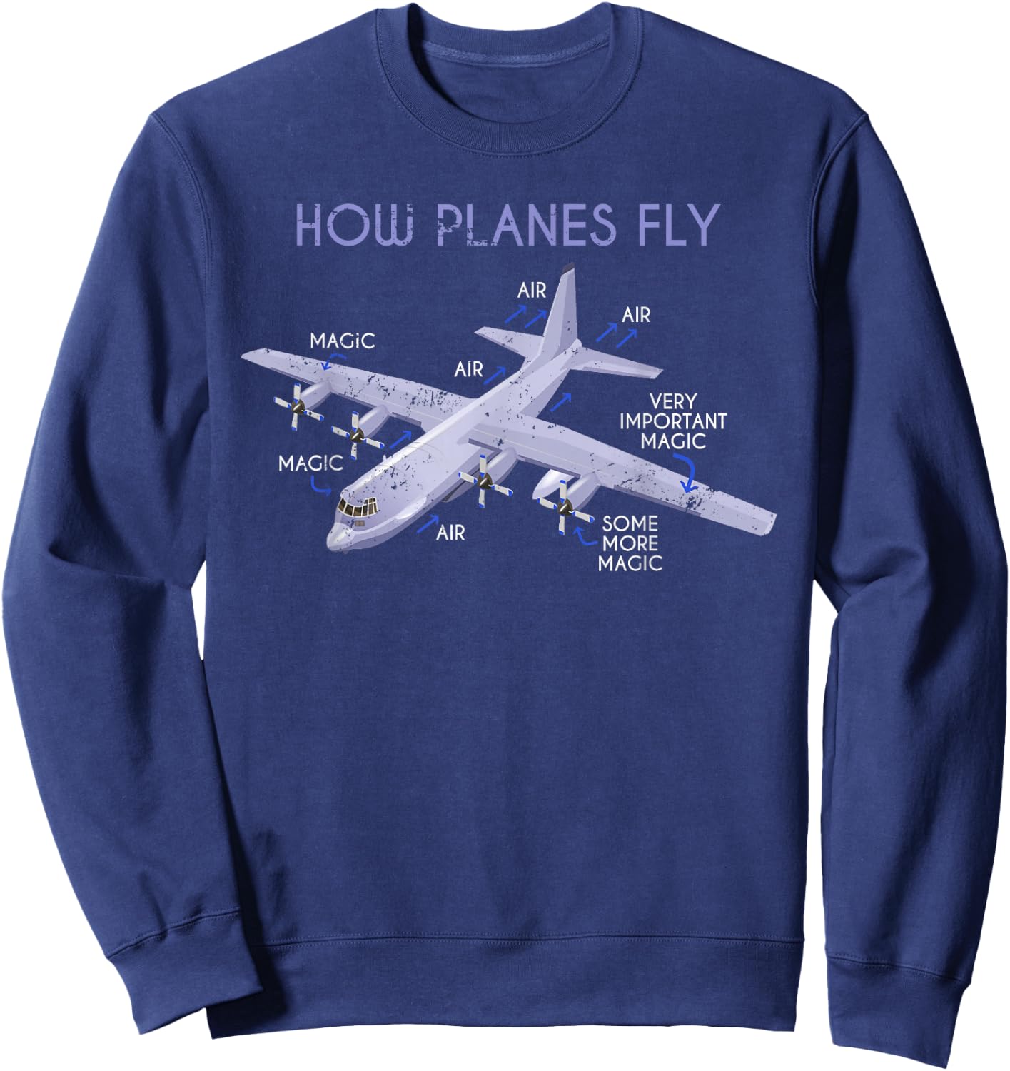 How to fly planes pilot Sweatshirt - Sweatshirt | Navy