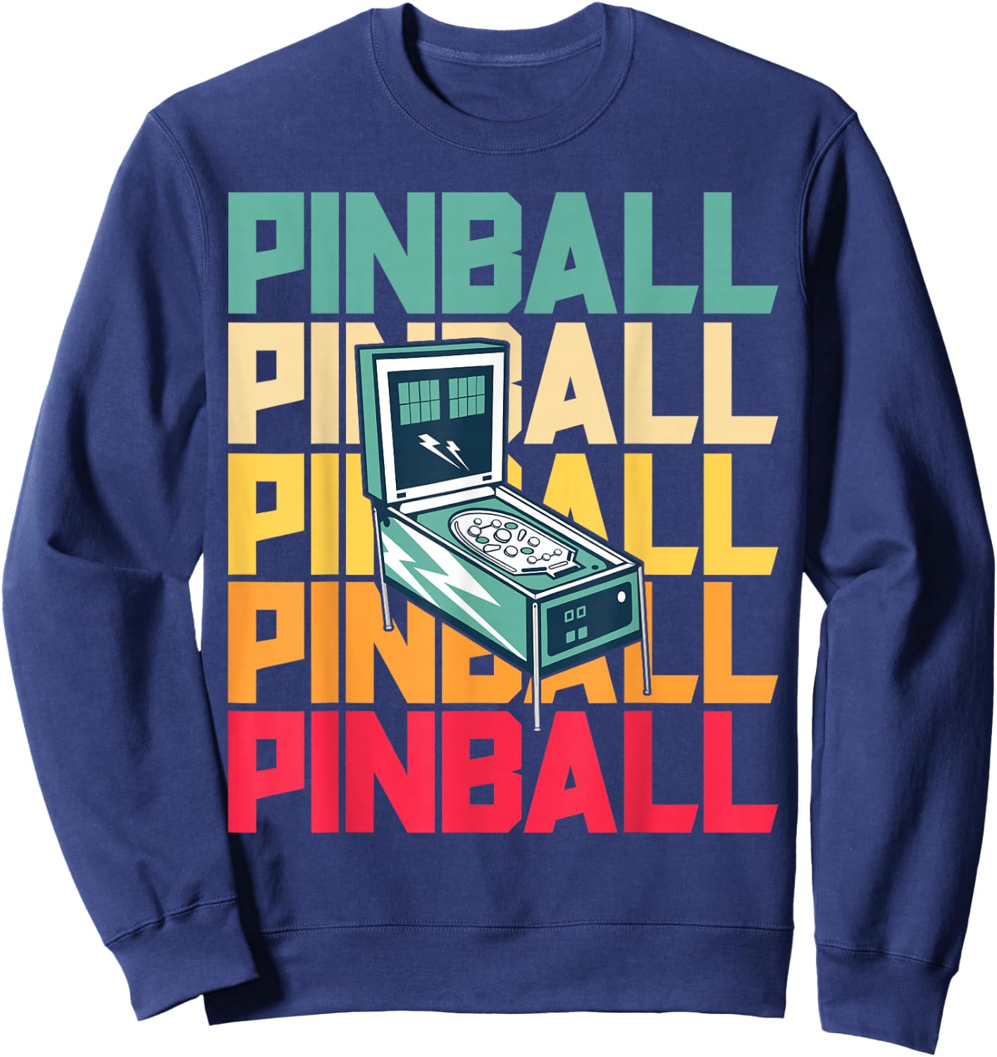 Pinball Shirt Retro Vintage Arcade Shirt Pinball Machine Sweatshirt - Sweatshirt | Navy