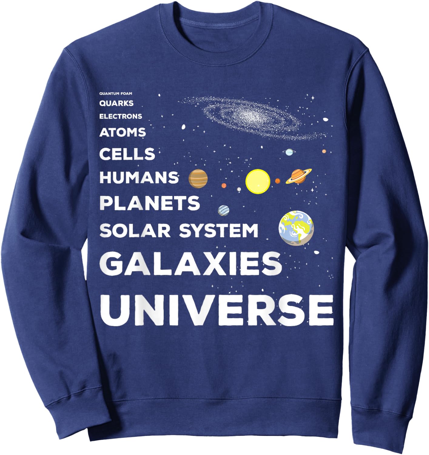 Universe Physicist Quantum Mechanics Quant Astrophyisk Sweatshirt - Sweatshirt | Navy